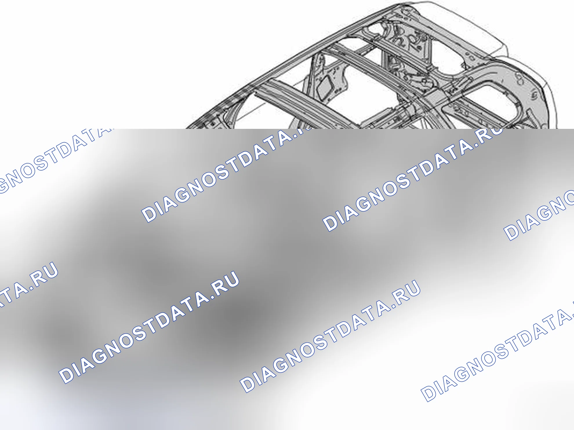 Рис. 225: ПЕРЕДНЯЯ ЗОНА СМЯТИЯ. Volvo XC90 I рестайлинг