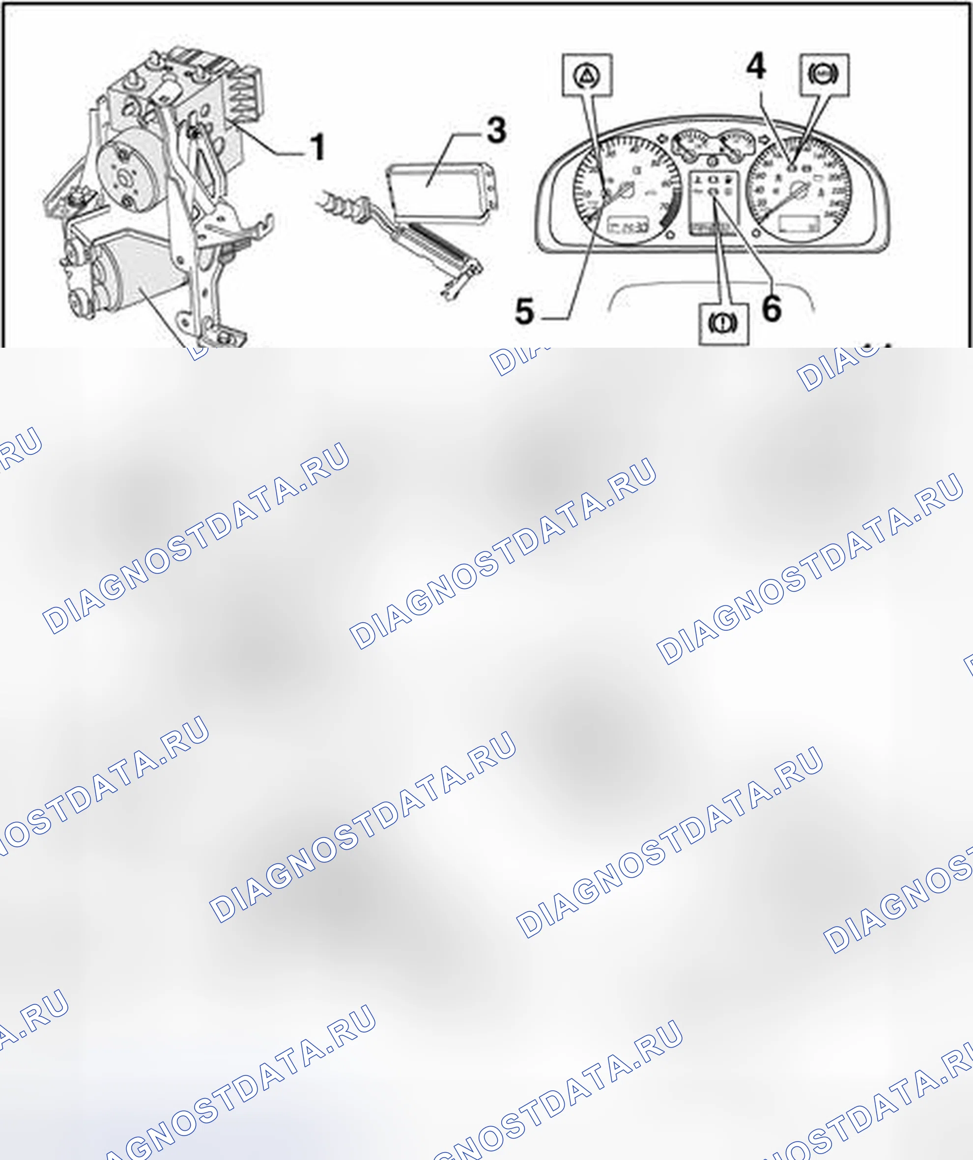 Рис. 167: ABS / EDL / ASR / ESP Bosch 5.3 до 2000 модельного года. Volkswagen Passat B5 рестайлинг