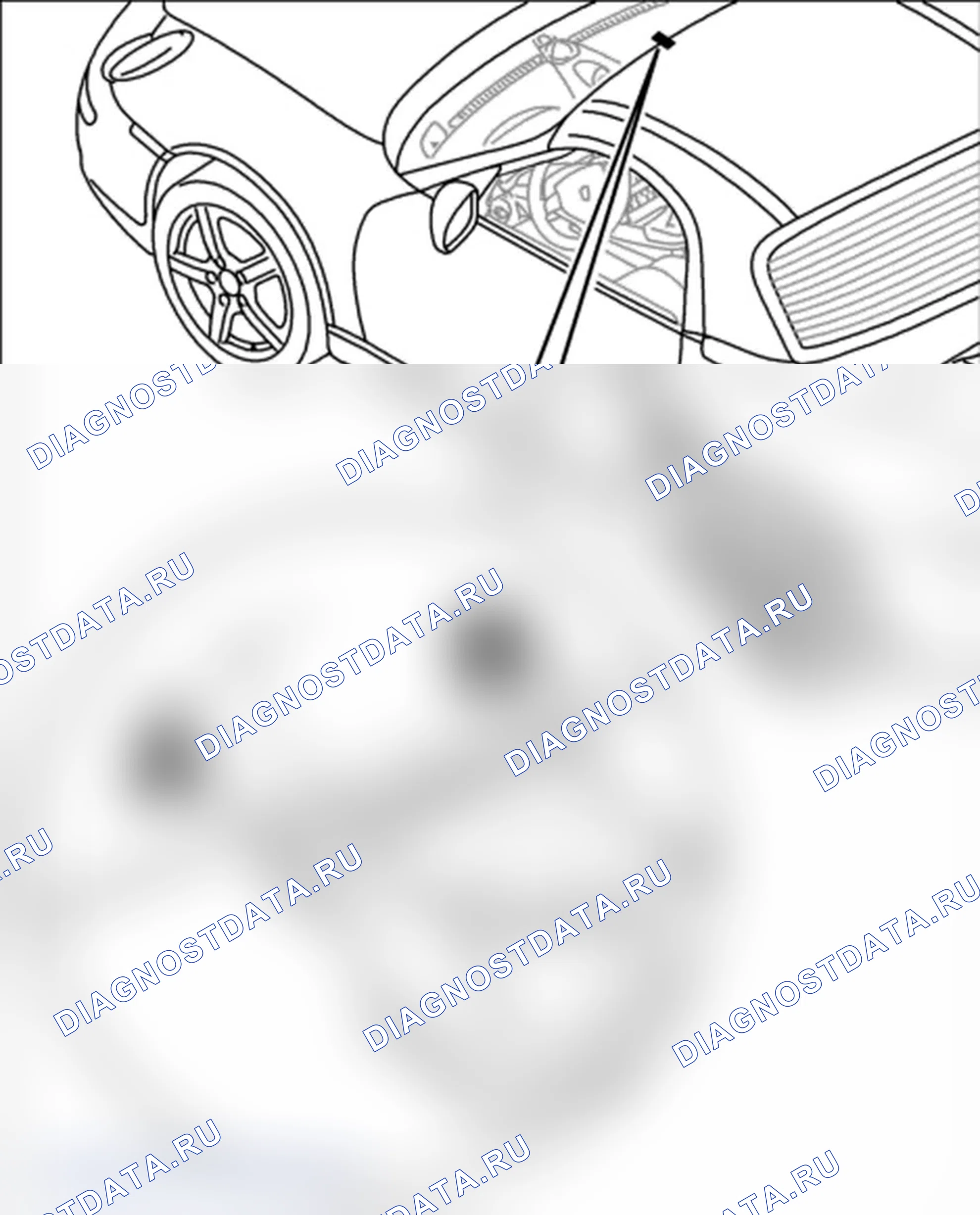 Рис. 879: Размеры зазоров с кабриолет верхом. Porsche Boxster S 987