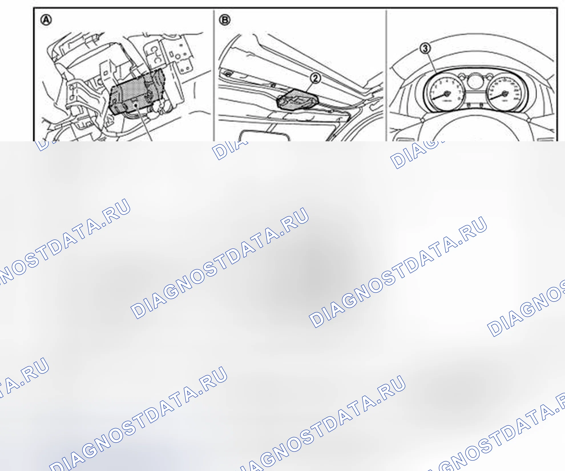 Рис. 131: Расположение компонентов. Nissan Rogue I рестайлинг