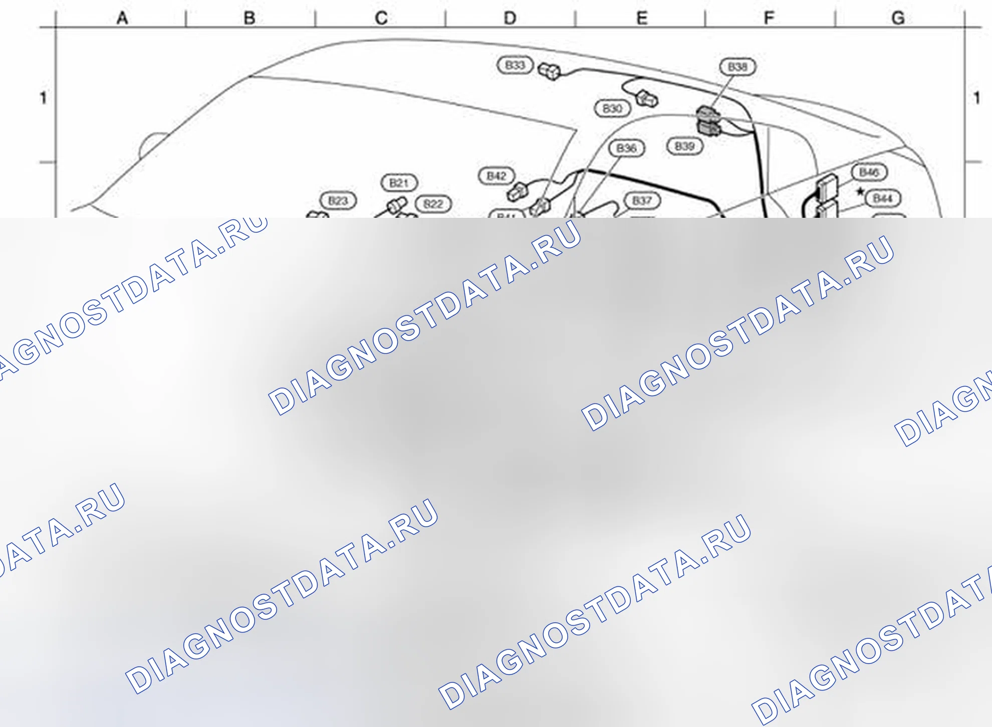Рис. 64: Идентификация моделей кузовных ремней купе (1 из 2). Nissan 350Z I рестайлинг