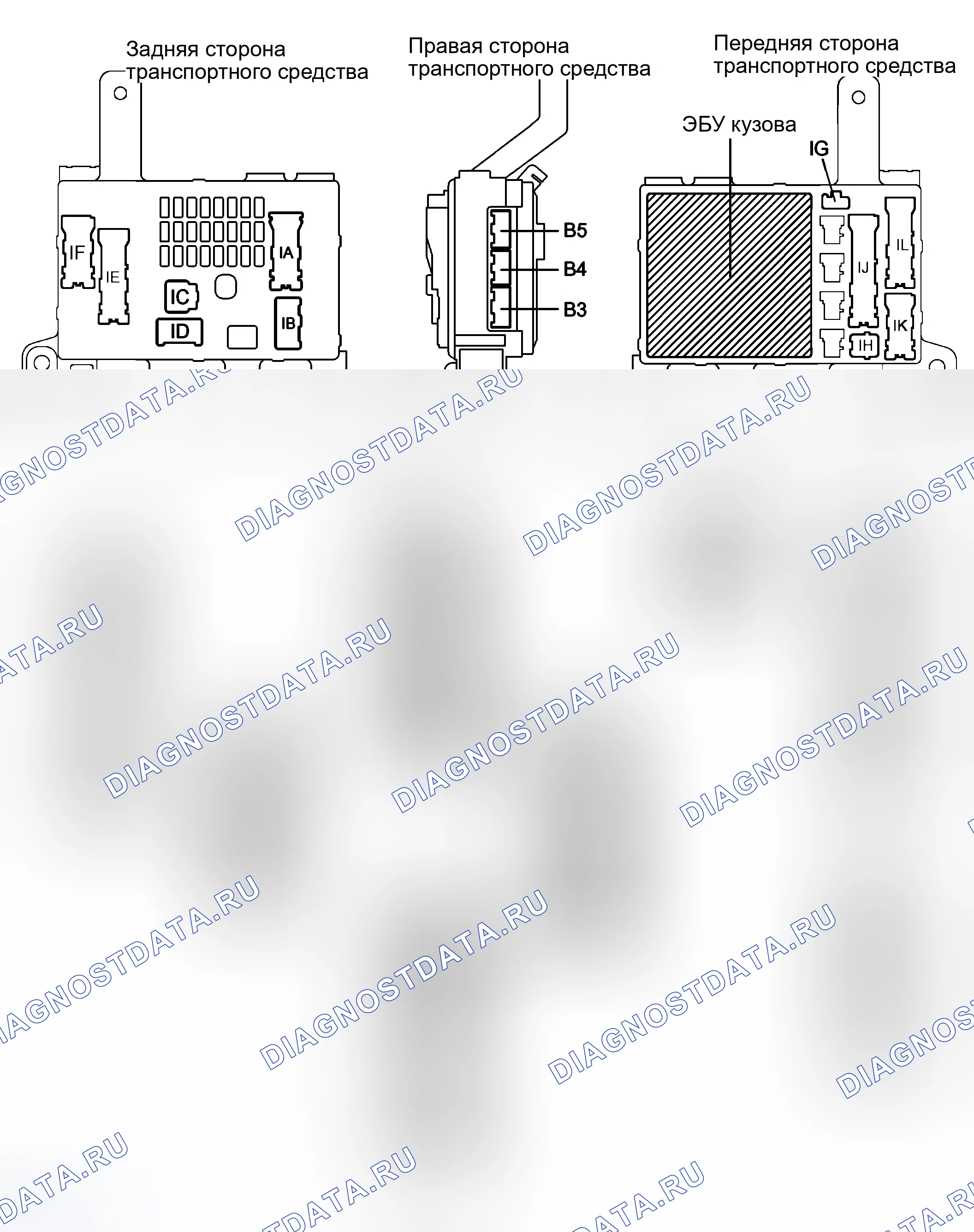 Рис. 6: КЛЕММЫ ЭБУ. Honda Accord VI