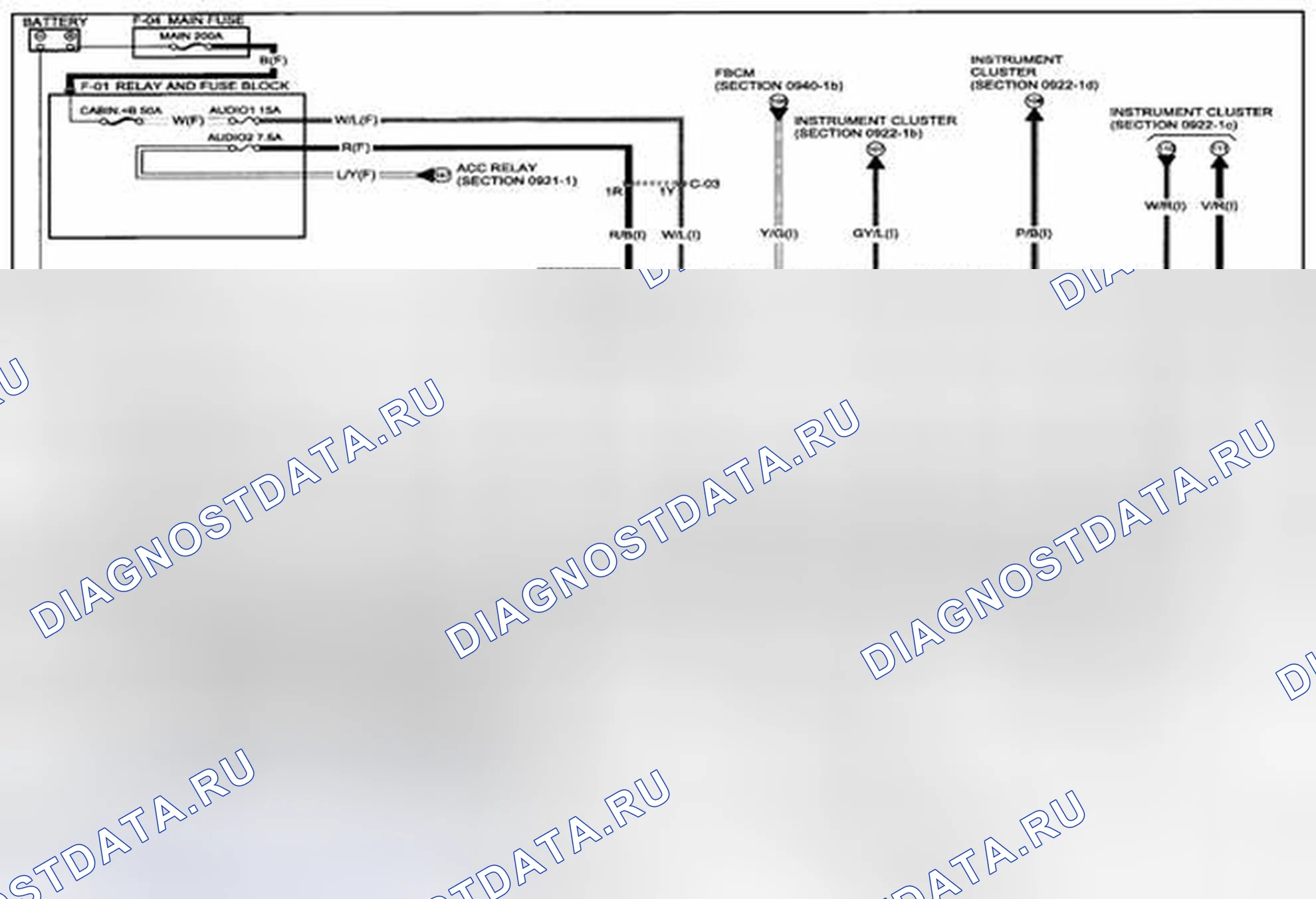 Рис. 199: Схема подключения аудиосистемы (0920-2a) 1 из 2. Mazda CX-5 I