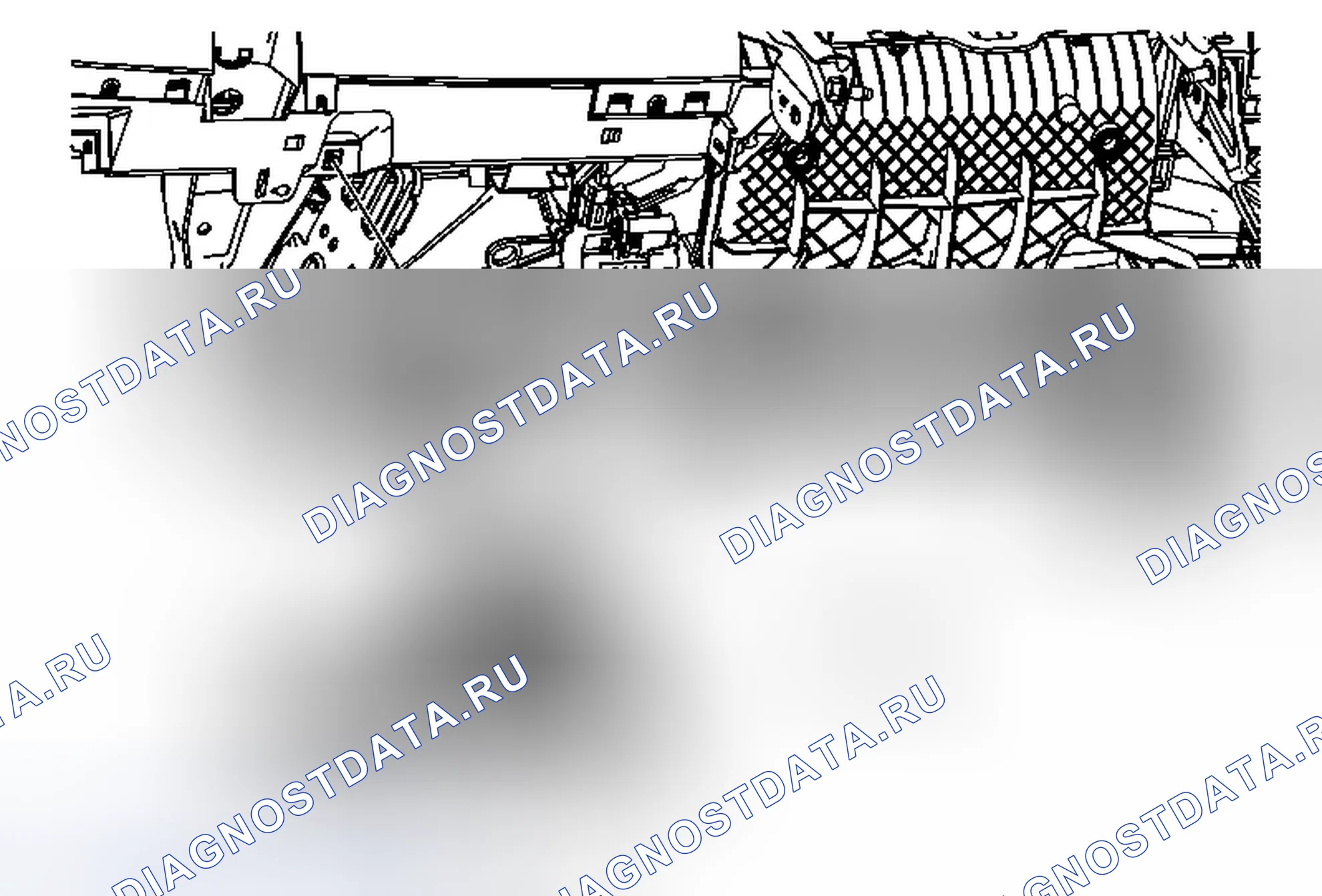 Рис. 23: Замена воздуховода напольного переднего выпускного отверстия (левая сторона). Chevrolet Camaro V