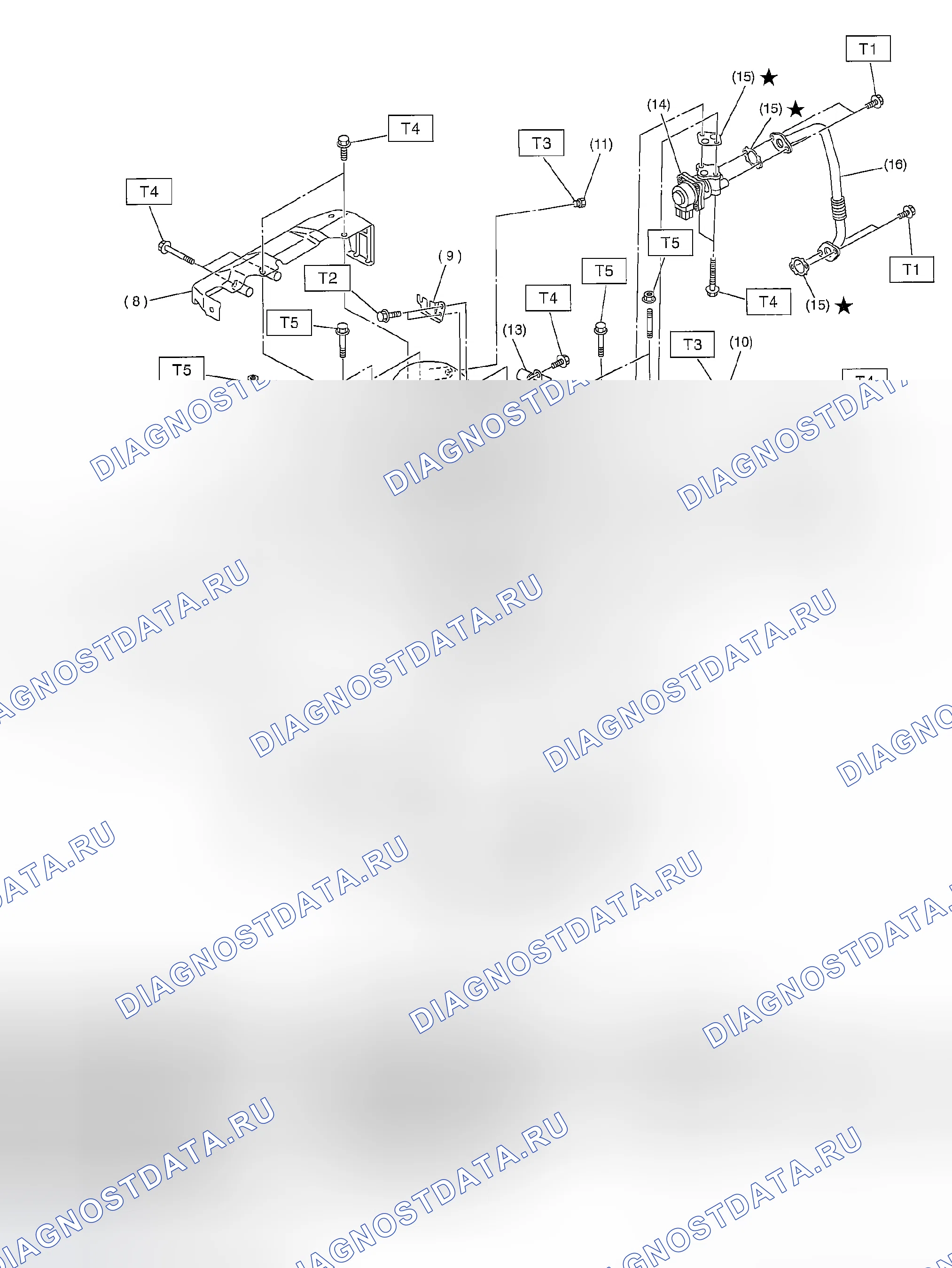 Рис. 652: ВПУСКНОЙ КОЛЛЕКТОР. Subaru Outback BP