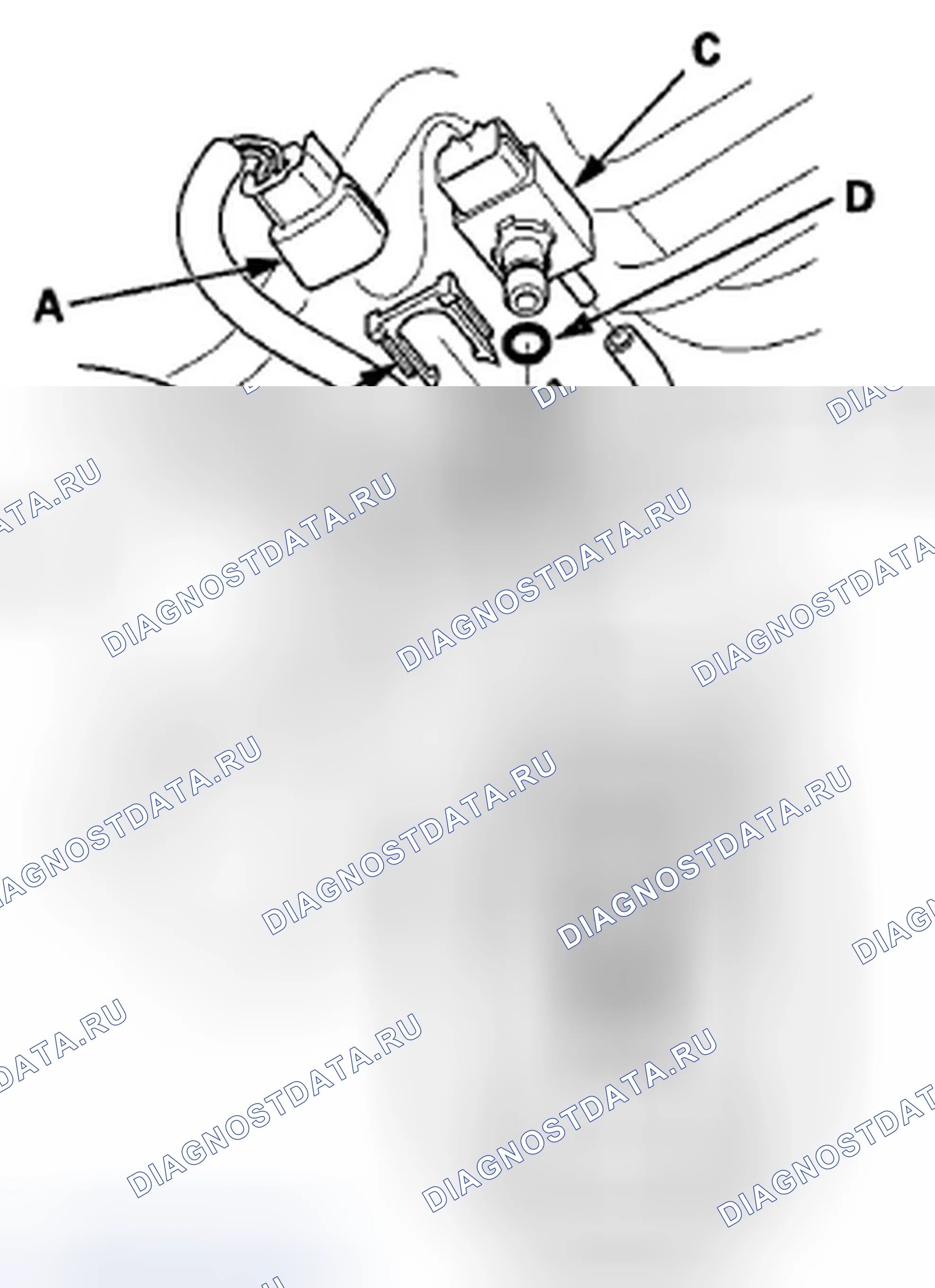 Рис. 56: Замена датчика FTP. Honda Pilot II