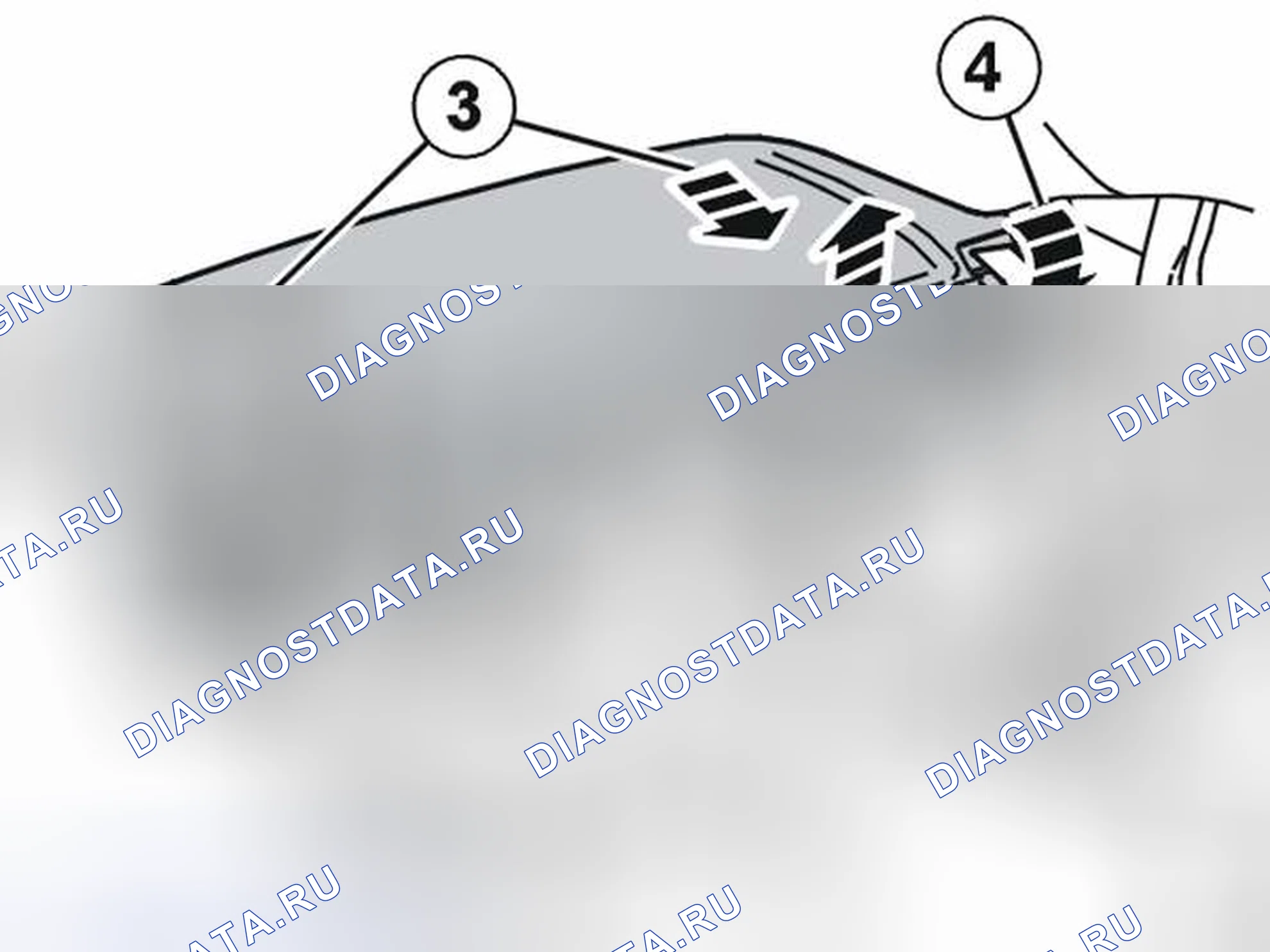 Рис. 38: СНЯТИЕ ПОЛКИ ПОСЫЛКИ. Volvo S40 II рестайлинг