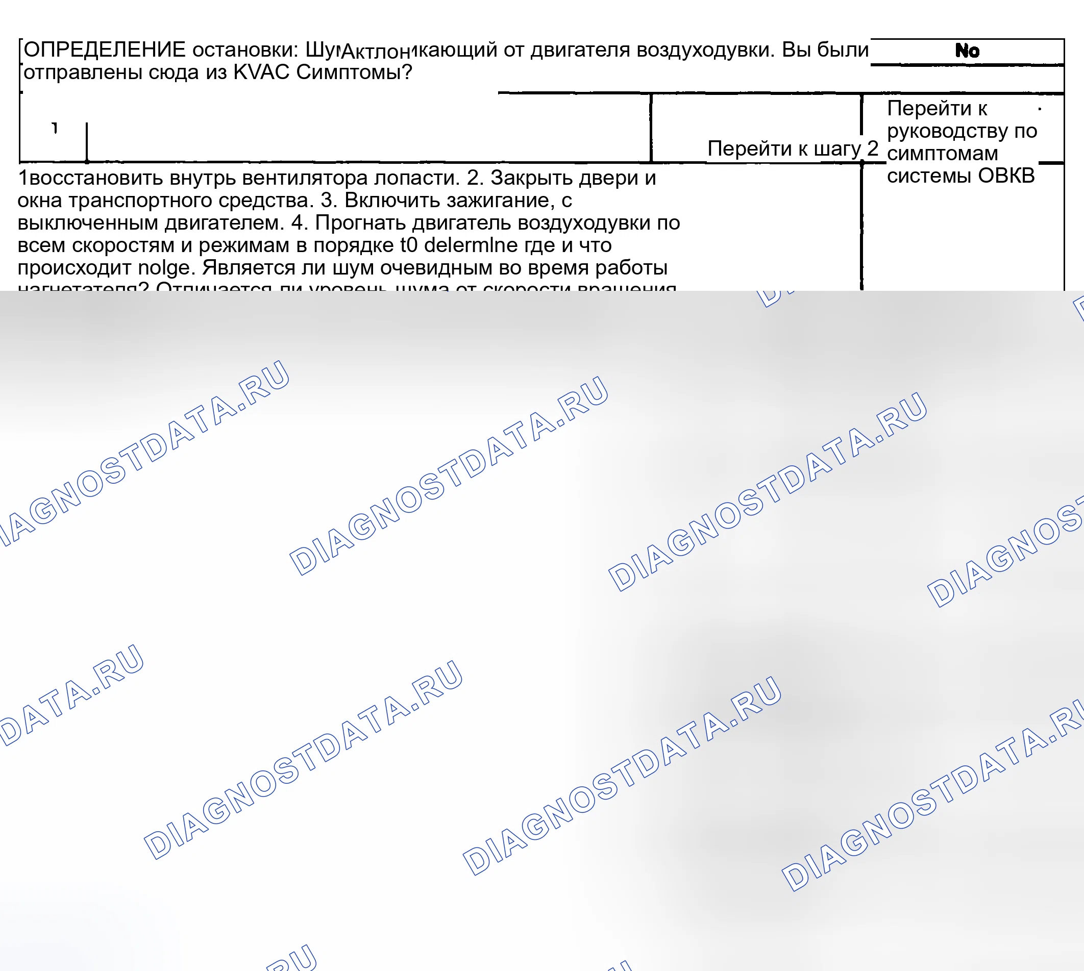 Рис. 21: Диагностика шума - двигатель воздуходувки. Kia Ceed CD