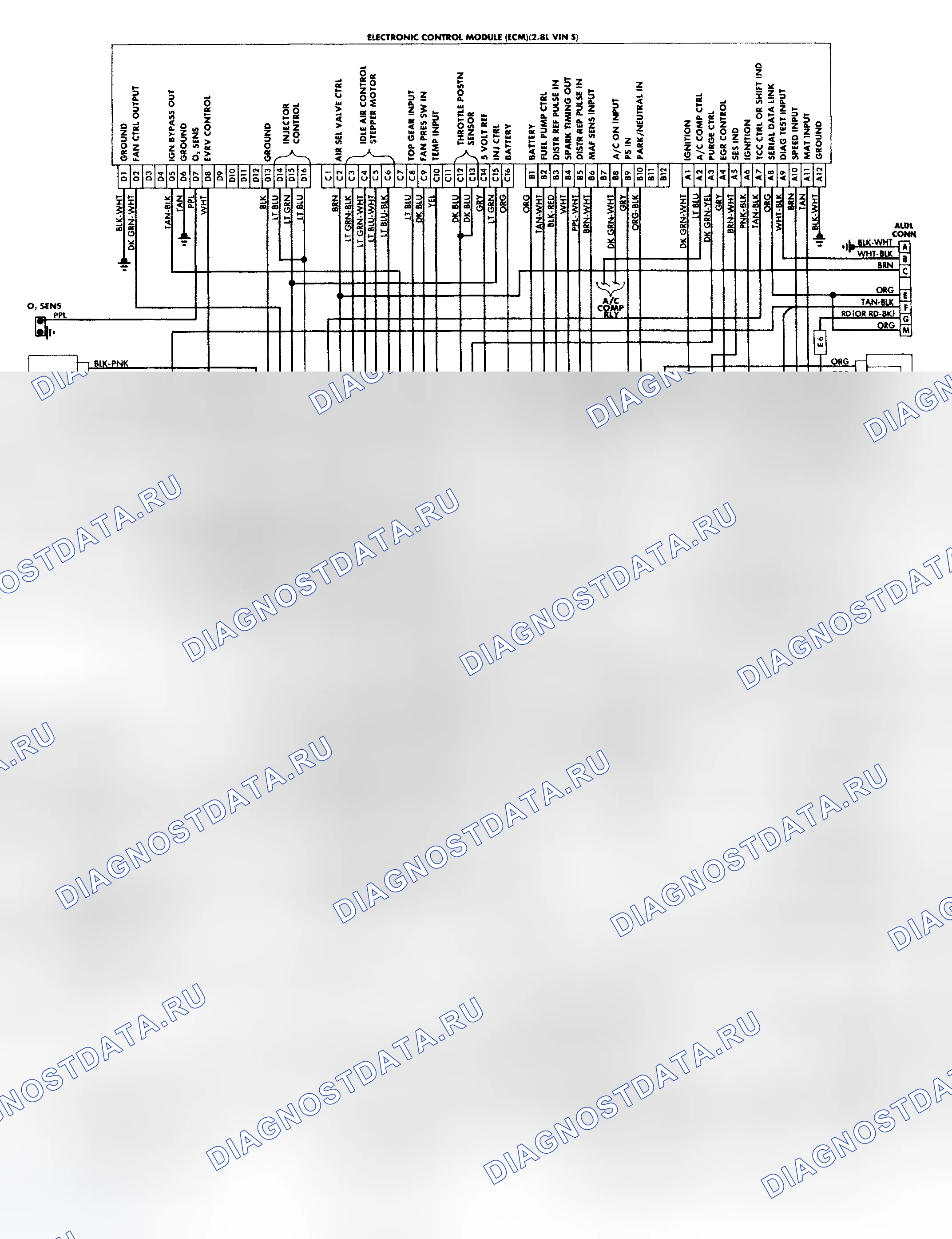 Рис. 671: электросхема. Pontiac Firebird III