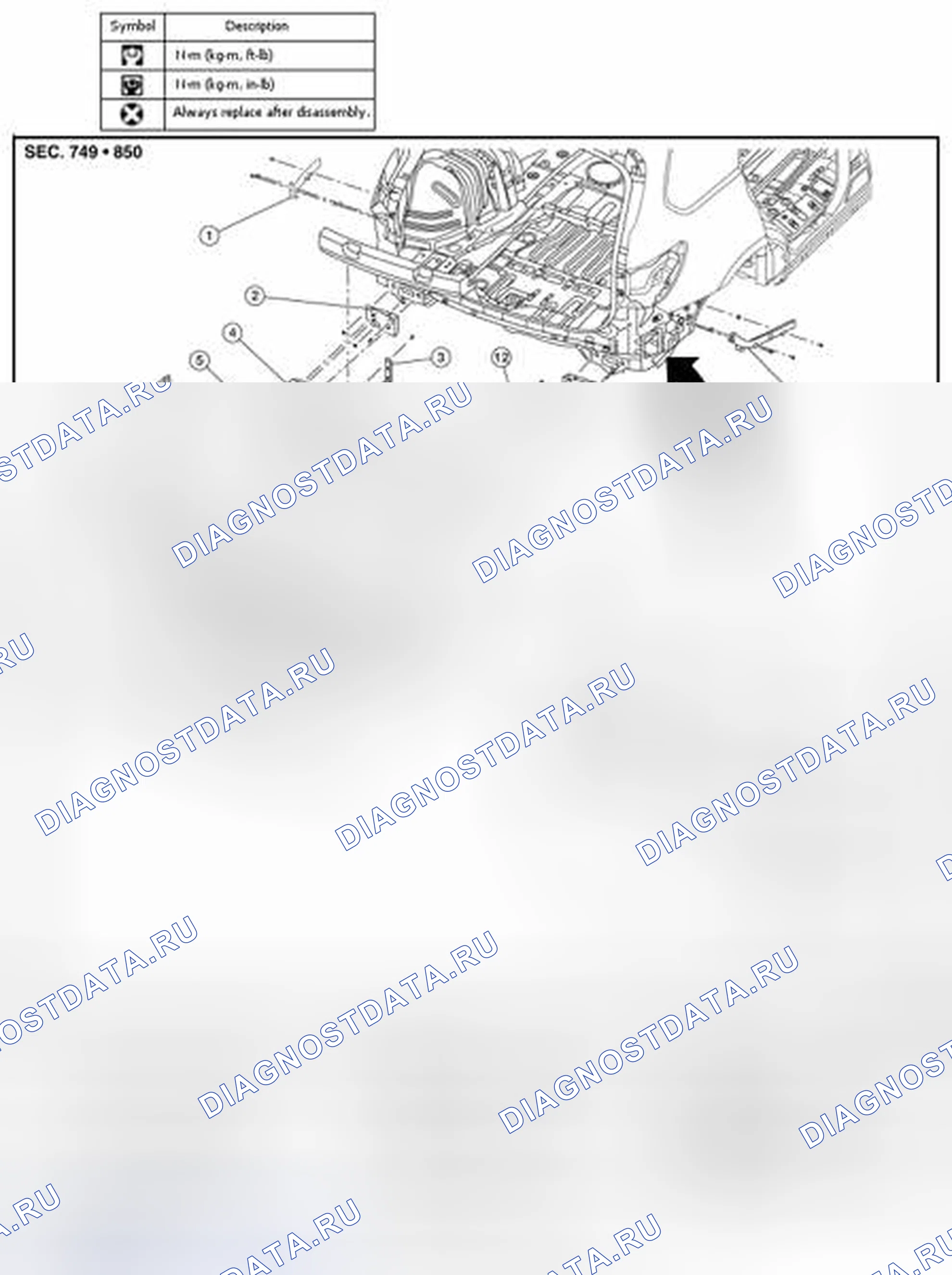 Рис. 206: Разнесенный вид. Nissan Pathfinder IV рестайлинг