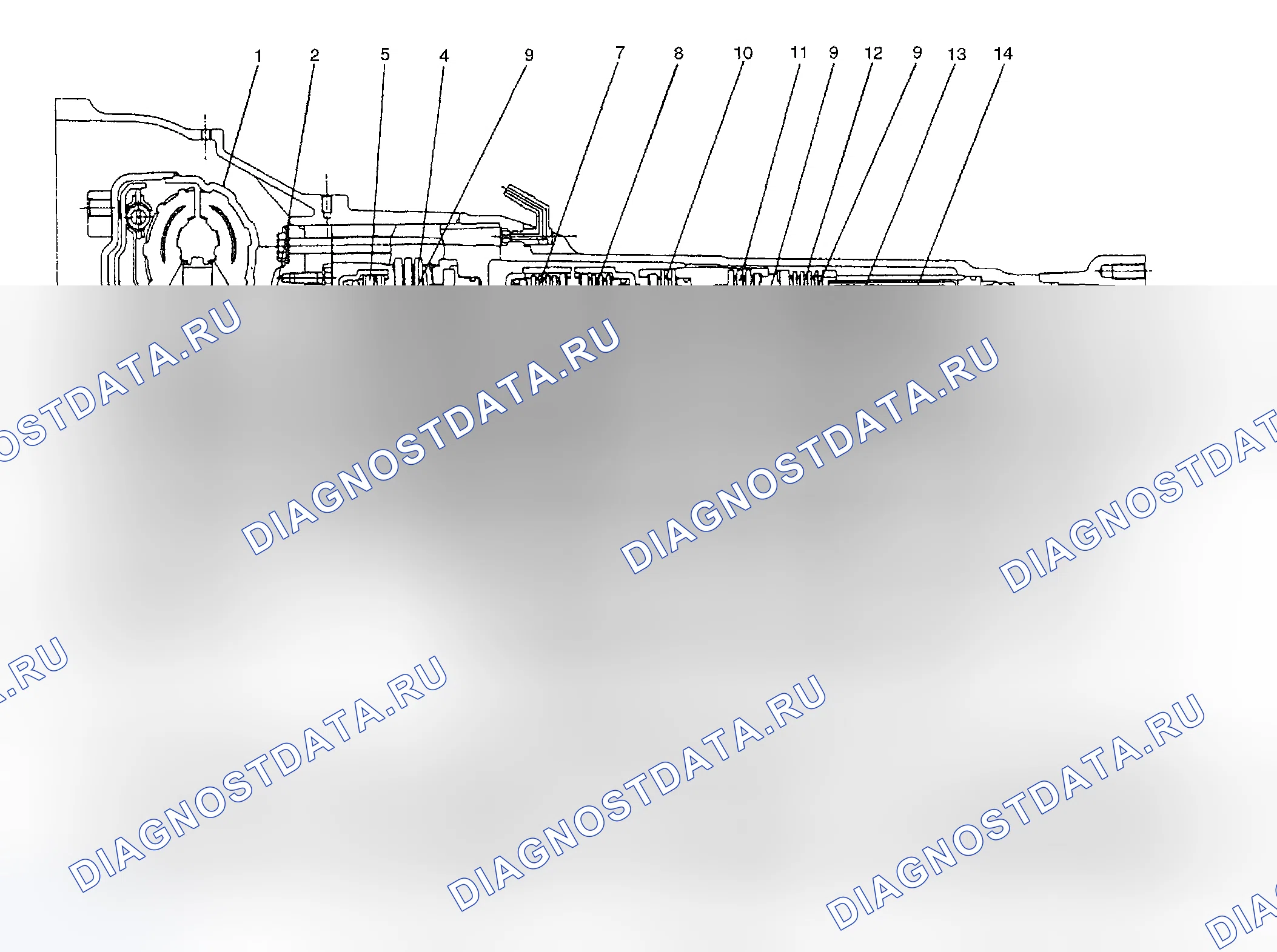 Рис. 257: Конструкция автоматической коробки передач. Suzuki Vitara I