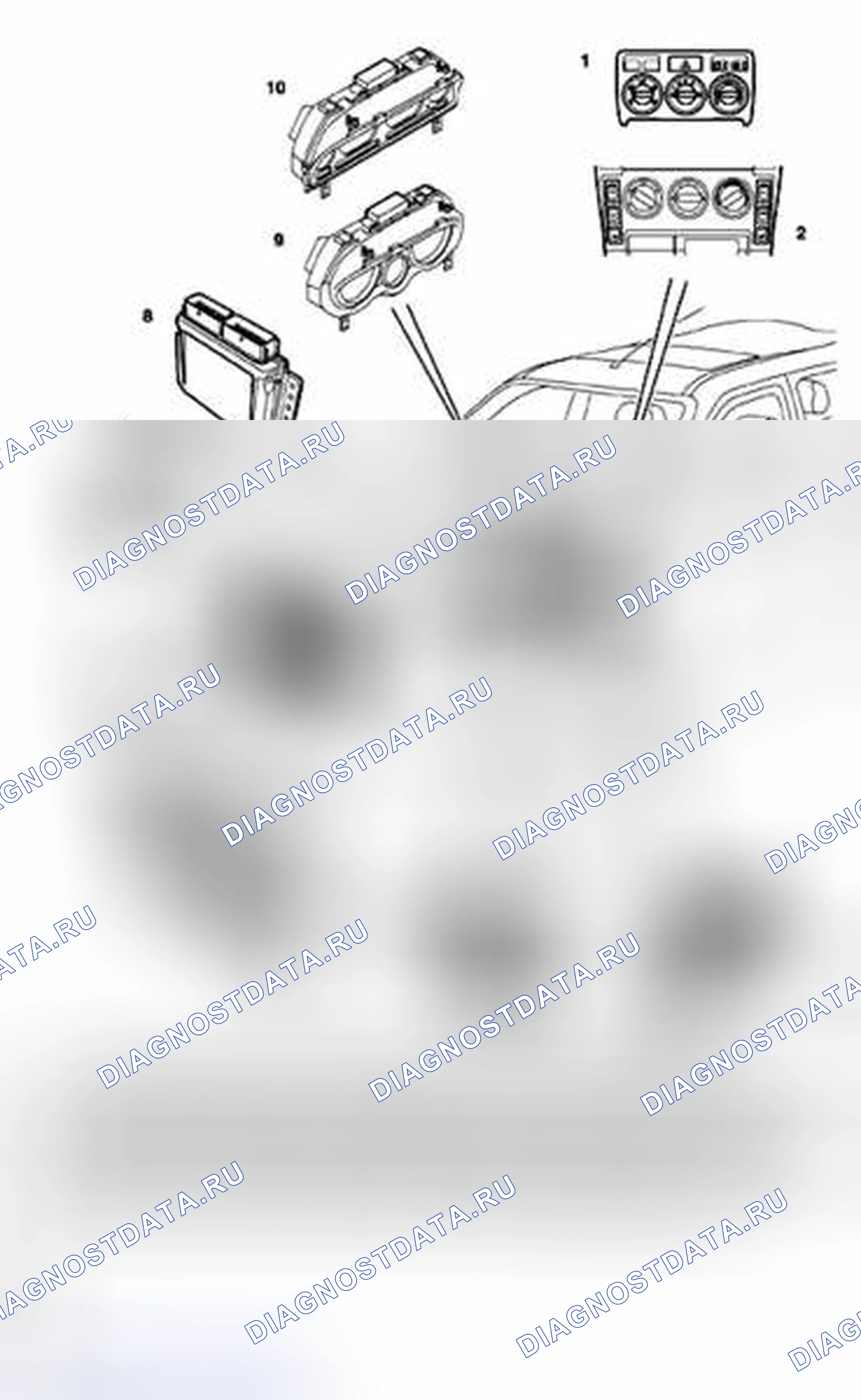 Рис. 54: КОМПОНОВКА КОМПОНЕНТОВ УПРАВЛЕНИЯ A / C. Land Rover Freelander L314