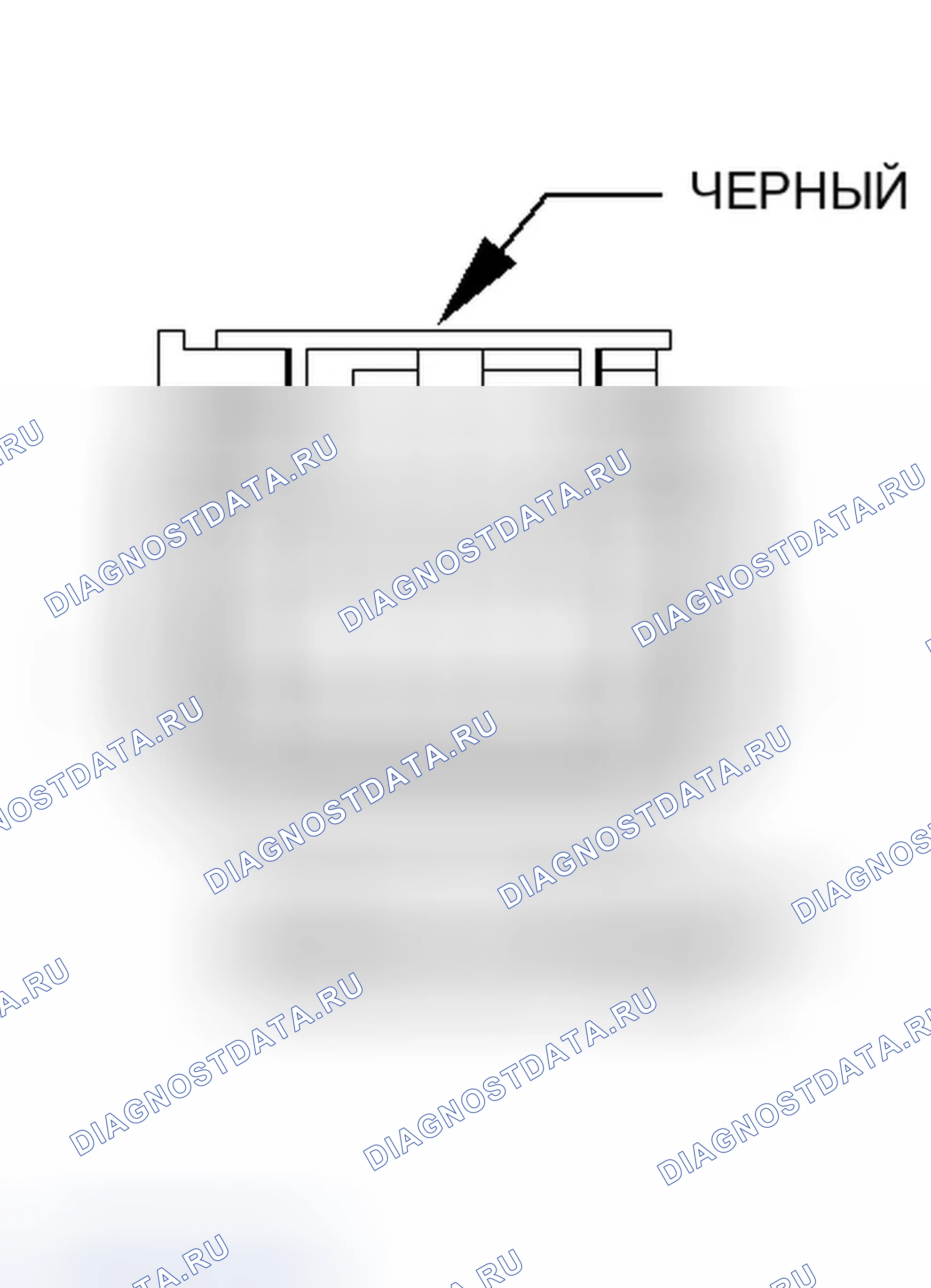 Рис. 133: Вид с торца разъема датчика положения коленчатого вала. Dodge Magnum I