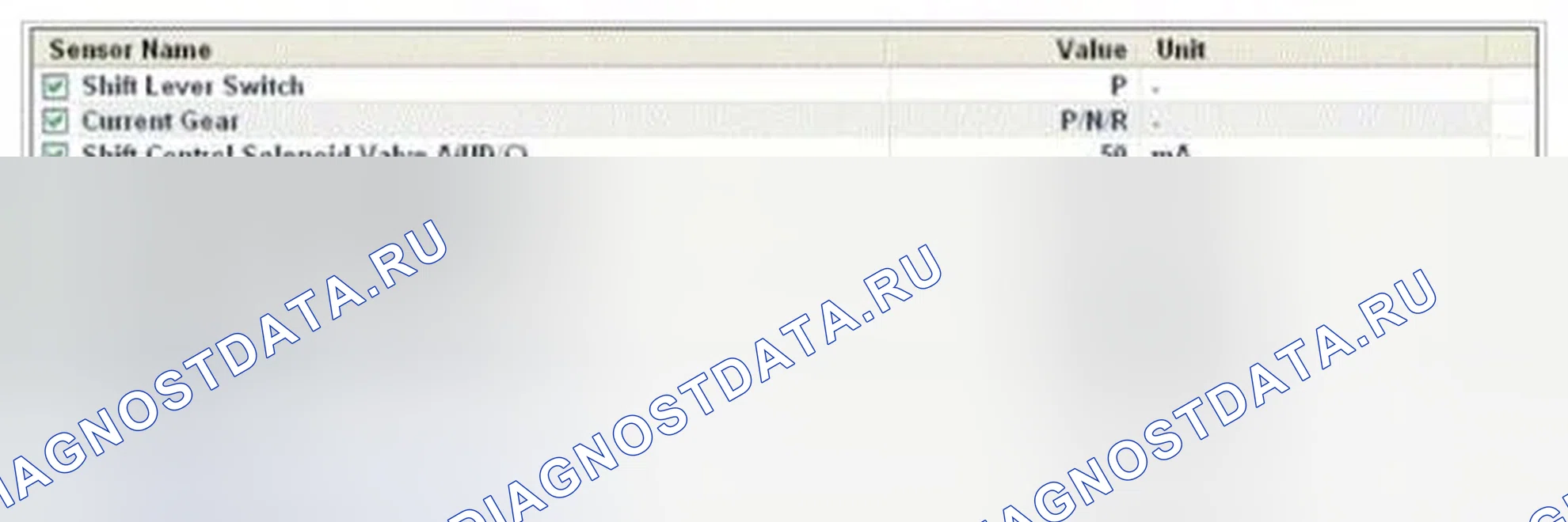 Рис. 406: Мониторинг данных GDS. Hyundai Genesis I рестайлинг