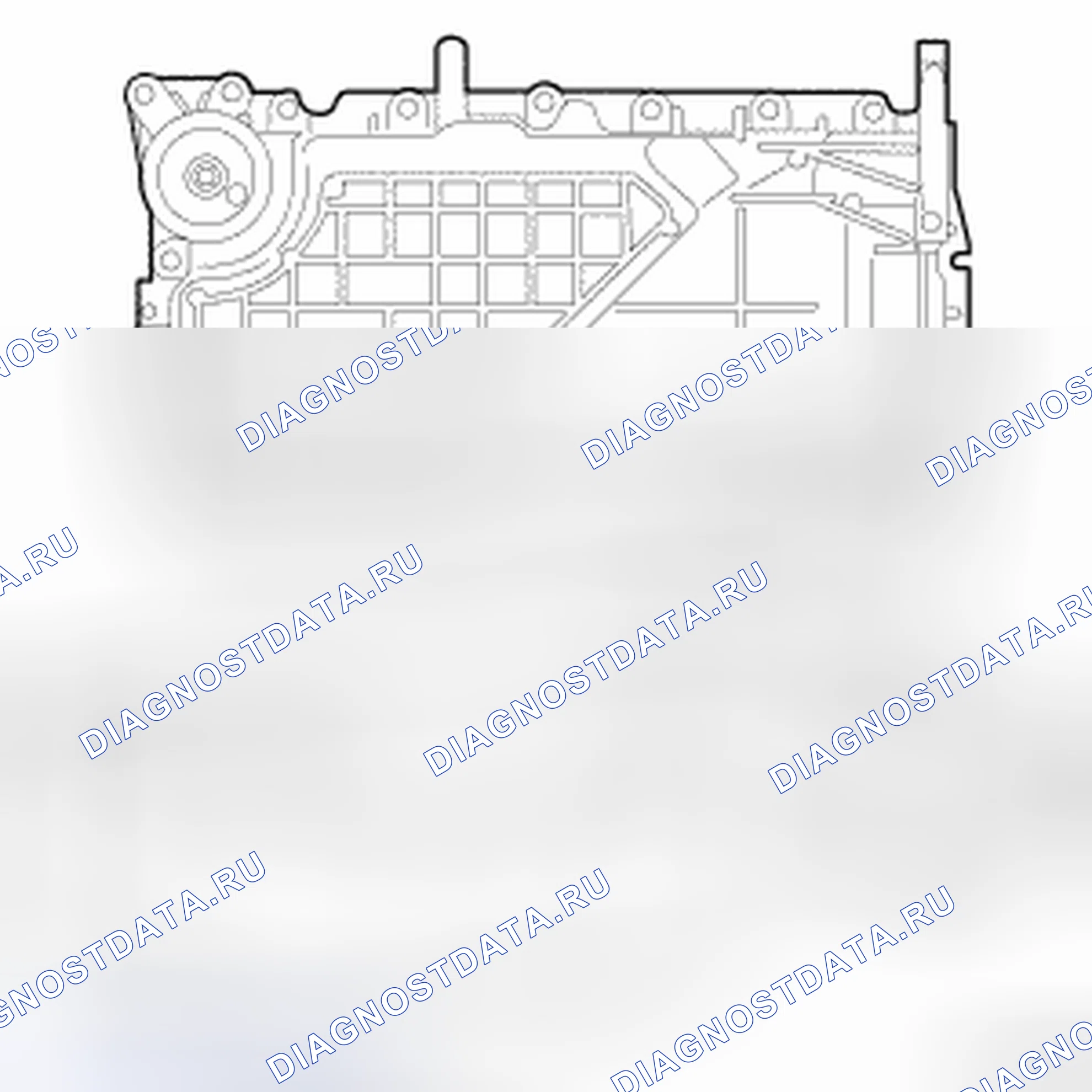 Рис. 375: МАСЛЯНЫЙ ПОДДОН. Chrysler Town & Country V