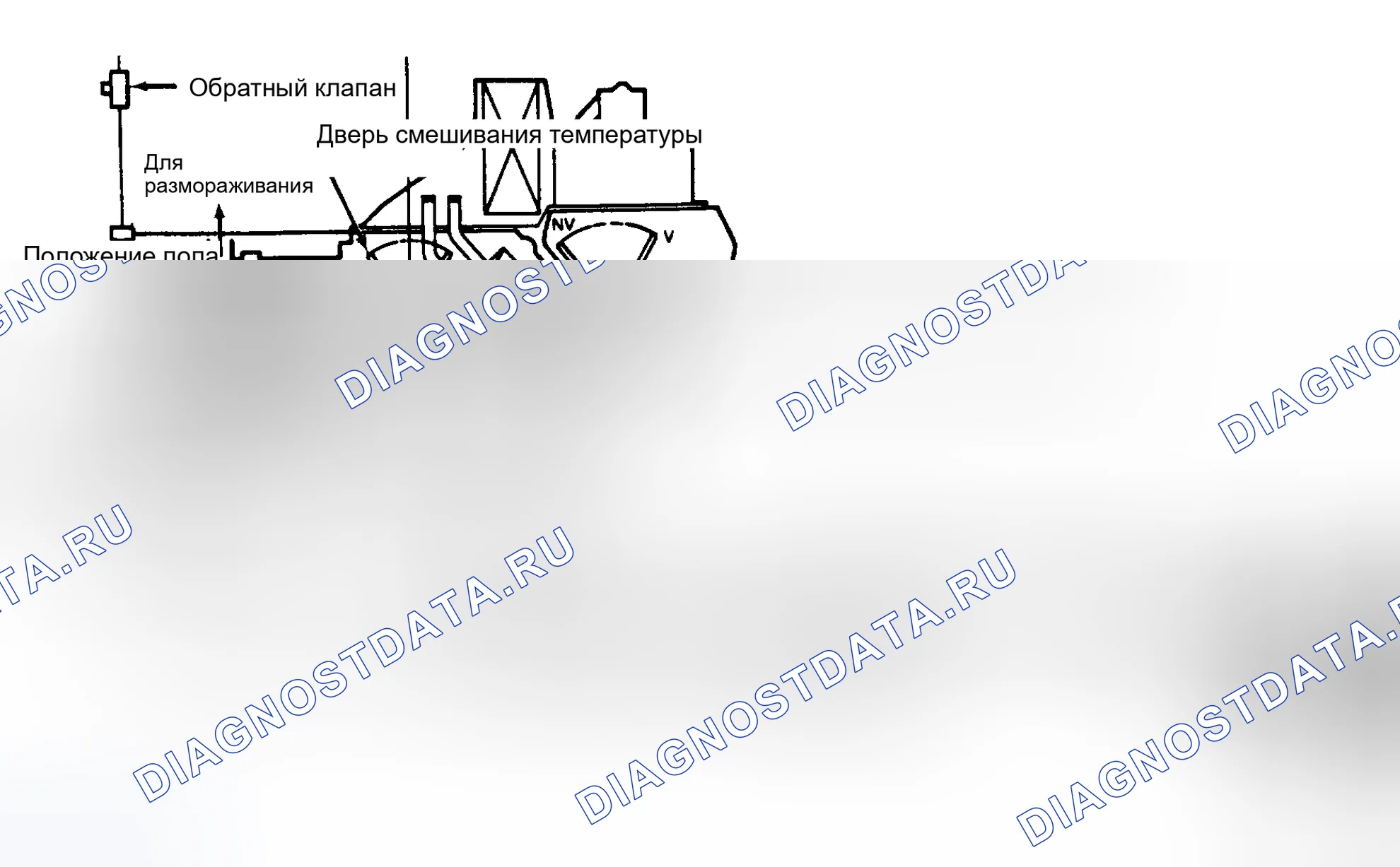 Рис. 3: СХЕМА ВАКУУМНЫХ ШЛАНГОВ. Lincoln Town Car II