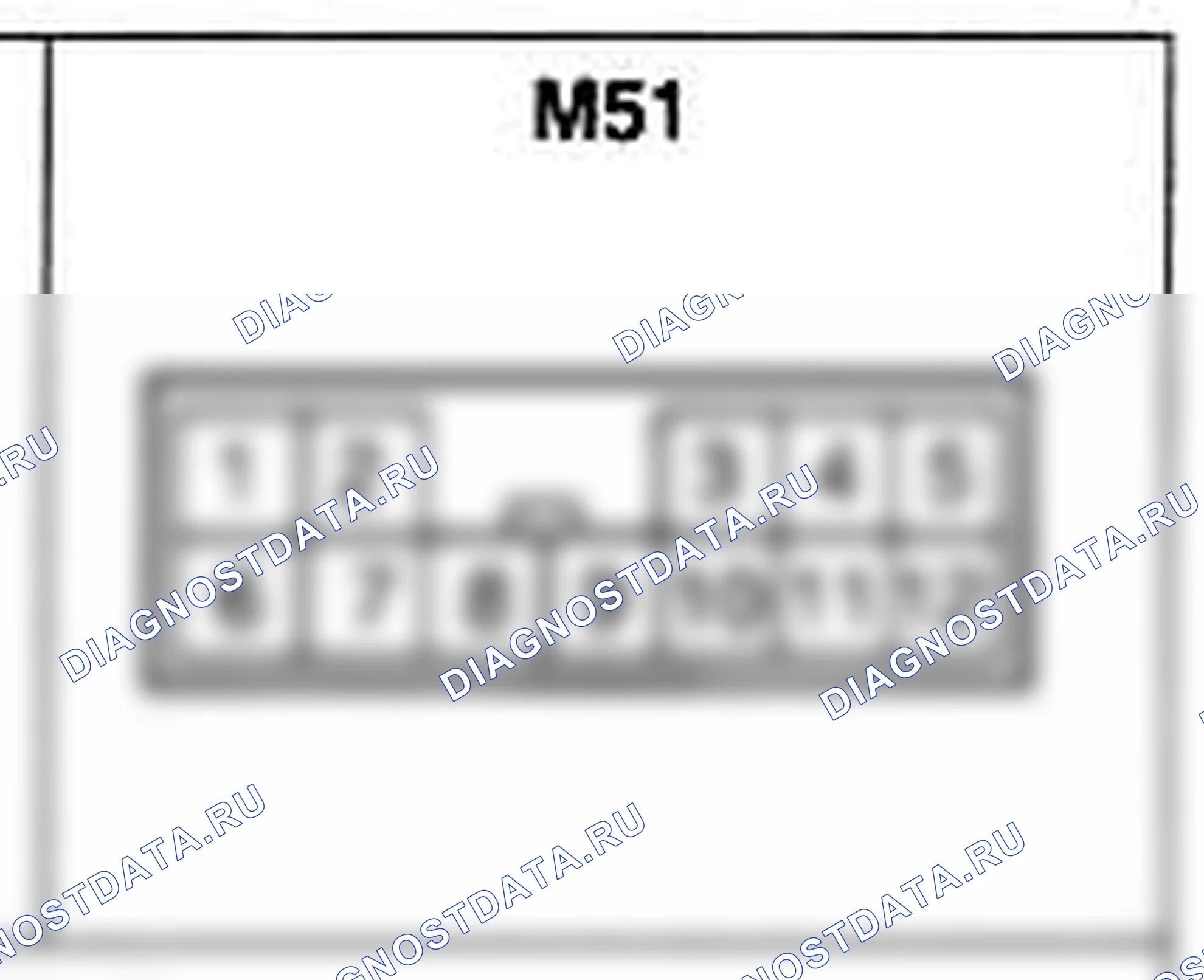 Распиновка разъёма M51 — основного жгута. Hyundai Atos MX