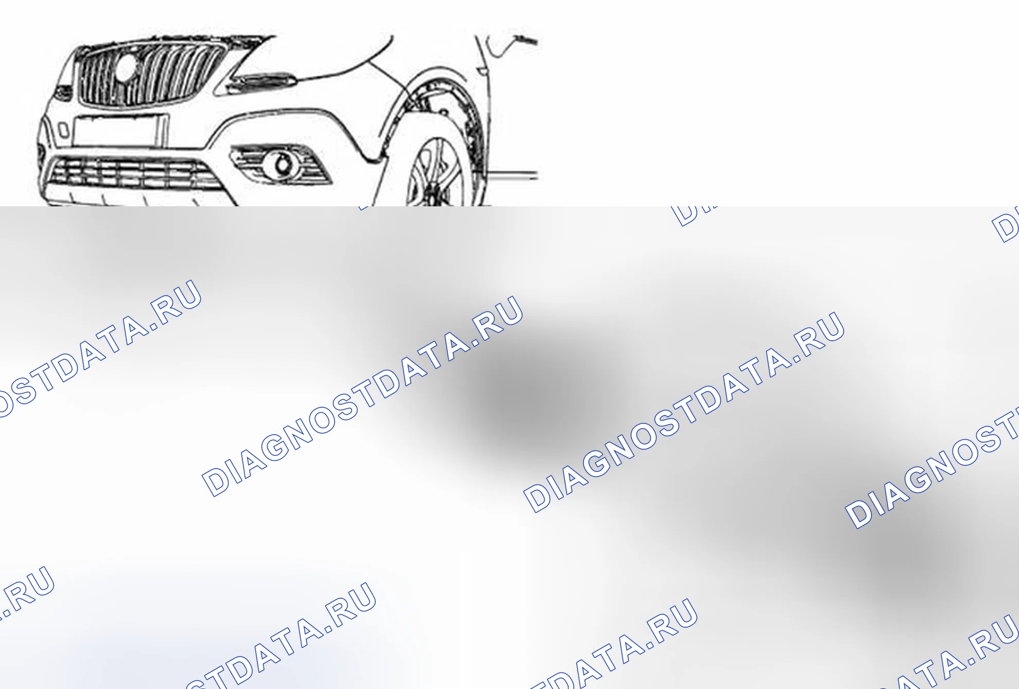 Рис. 24: Замена воздушного дефлектора передней бампера (Encore). Buick Encore I