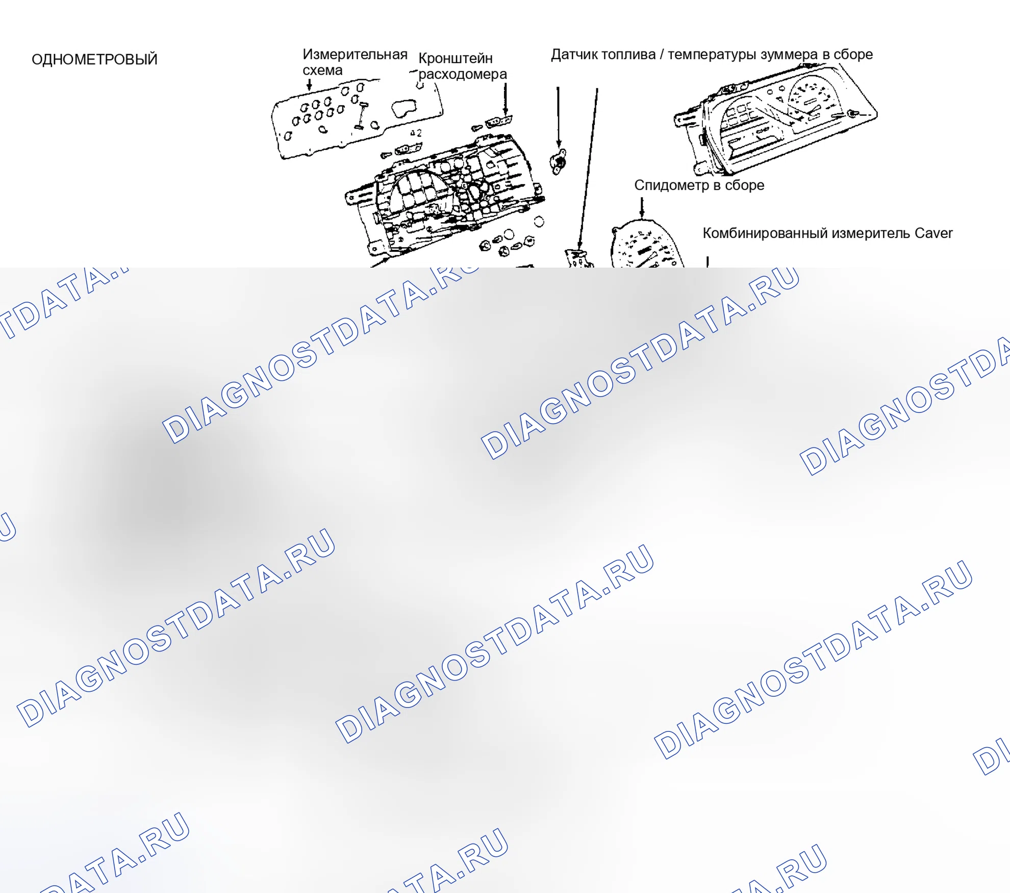 Рис. 1: ОПИСАНИЕ приборов и панели приборов. Daihatsu Rocky I