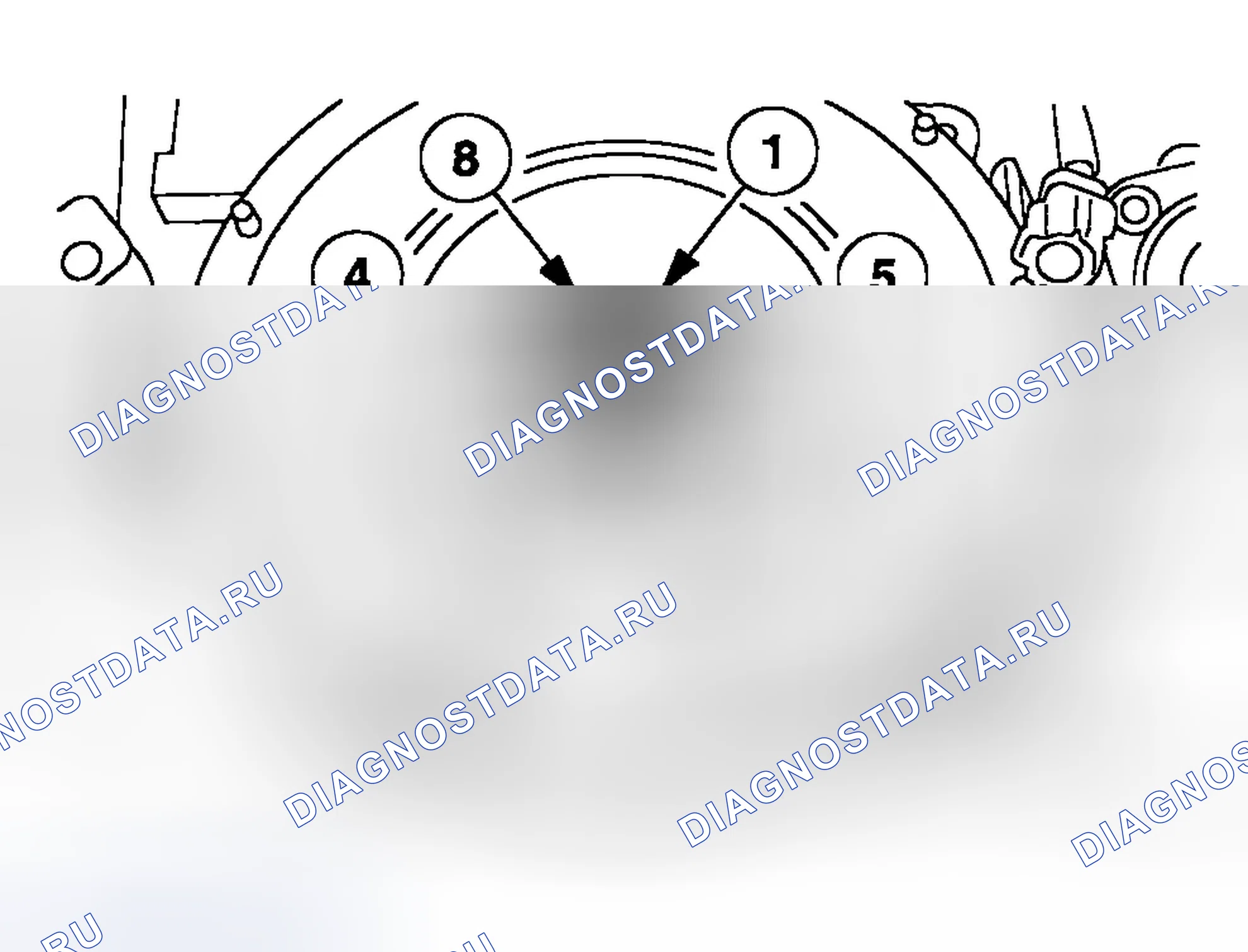 Рис. 251: Позиция 1. Примечание по установке болта упругой пластины. Ford Explorer III