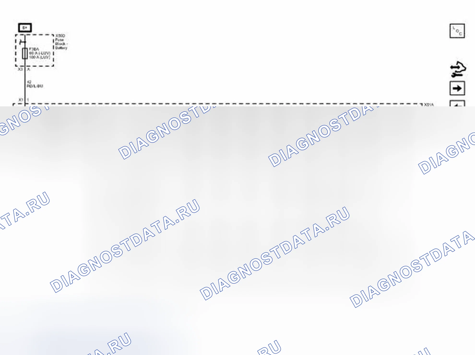 Рис. 66: Предохранители F3BA, F1DA, F2DA, F3DA, F3UB, F4DA, F5DA, F6DA, F7DA, F8DA, F9DA, F10DA, F11DA и F12DA. Chevrolet Sonic I