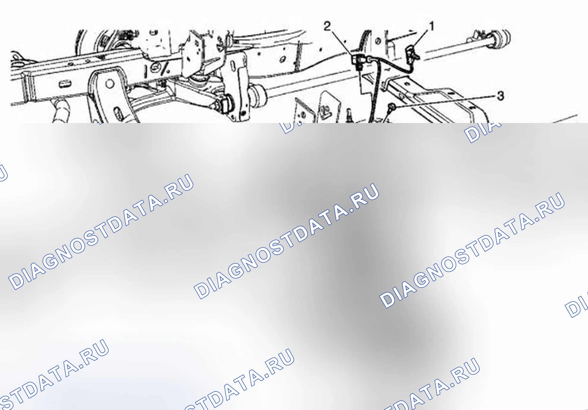 Рис. 18: Замена датчика скорости переднего колеса. Hummer H3 I