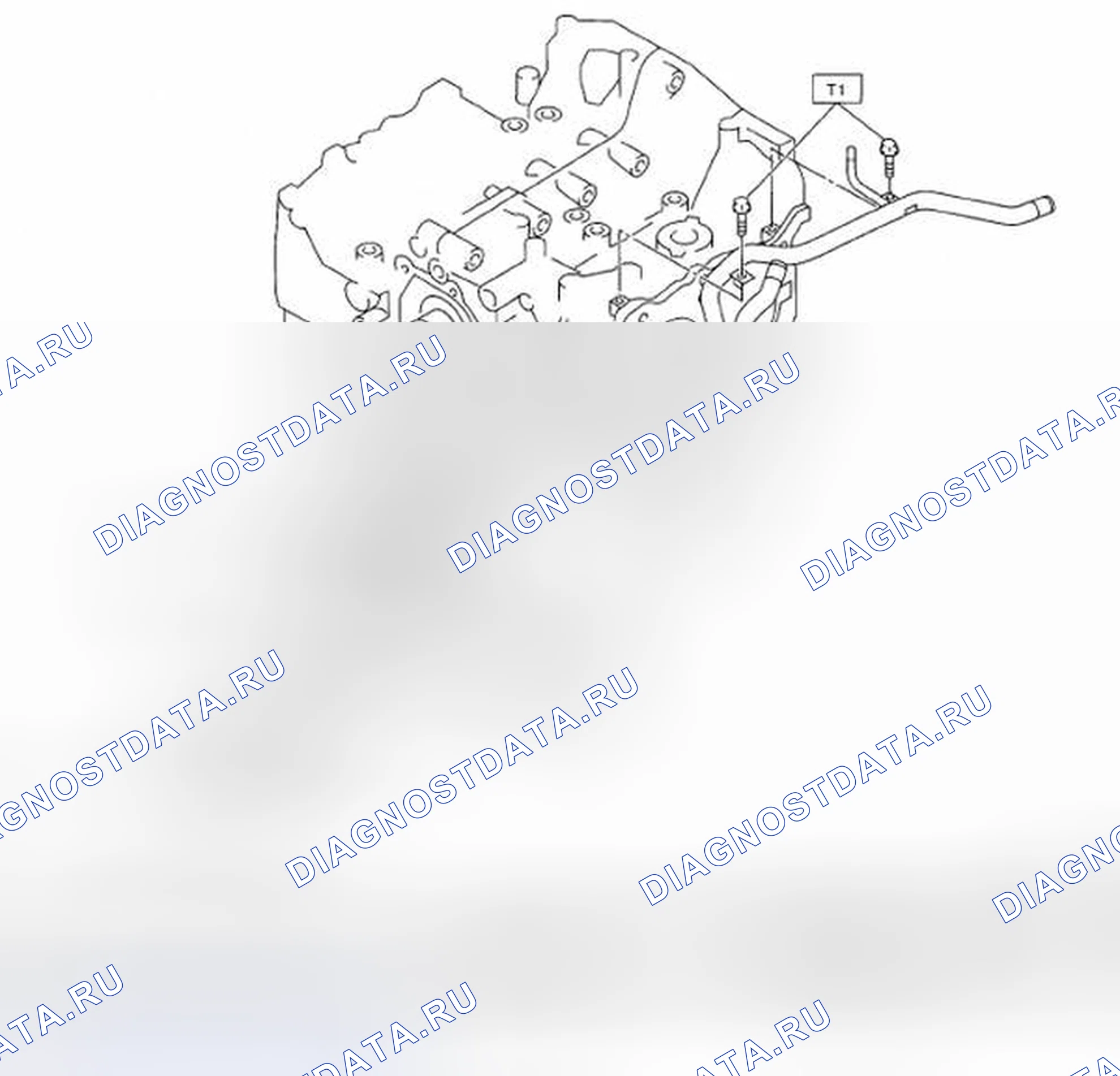 Рис. 55: Определение местоположения компонентов водяного насоса. Subaru Impreza WRX GD/GG рестайлинг 2
