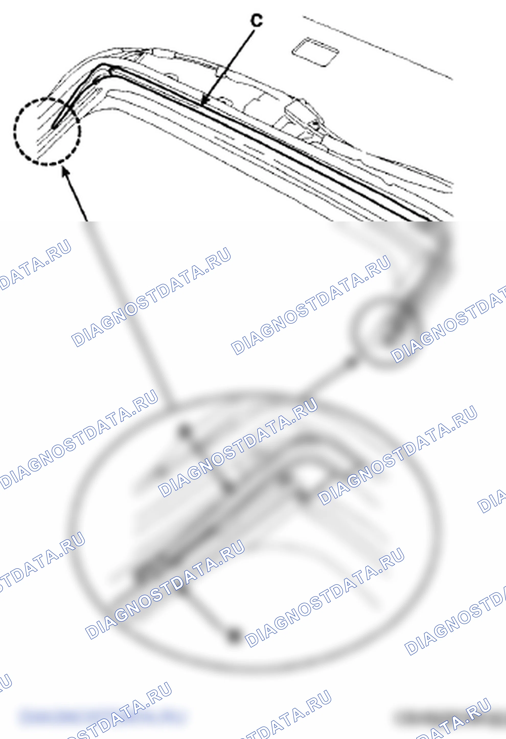 Рис. 68: Замена дефлектора. Hyundai Genesis I