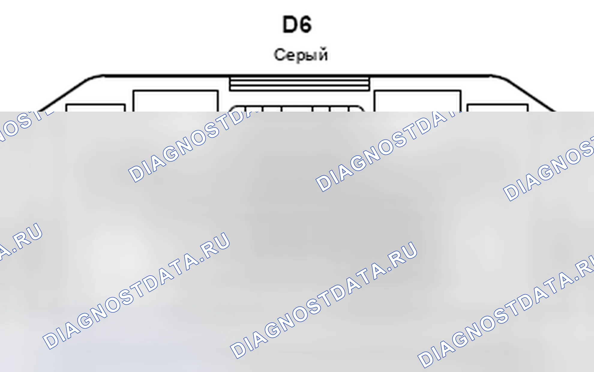 Рис. 536: Вид с торца разъема блока управления коробкой передач в сборе (D6). Lexus ES XV60
