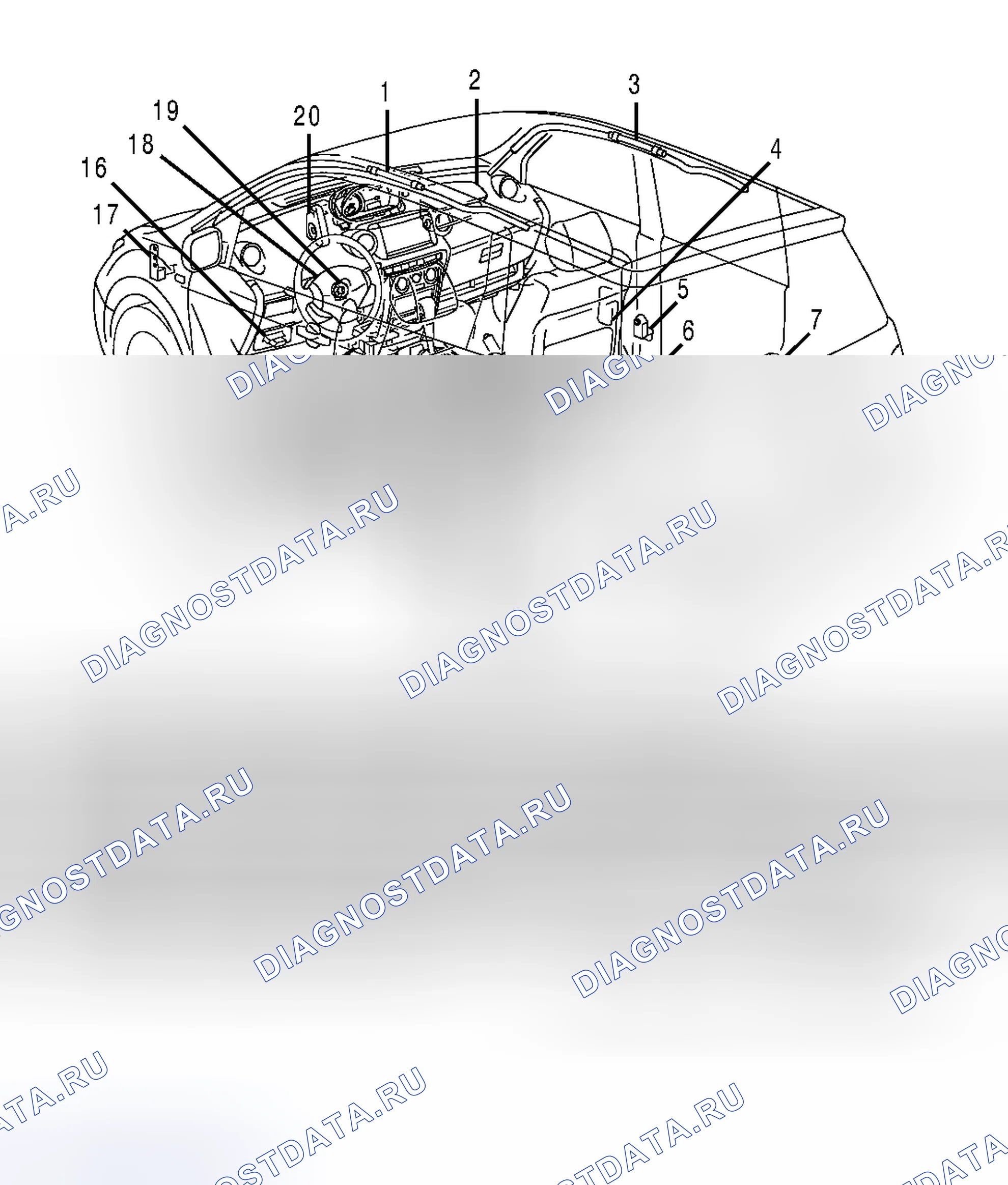 Рис. 17: РАСПОЛОЖЕНИЕ КОМПОНЕНТОВ. Kia Soul III рестайлинг