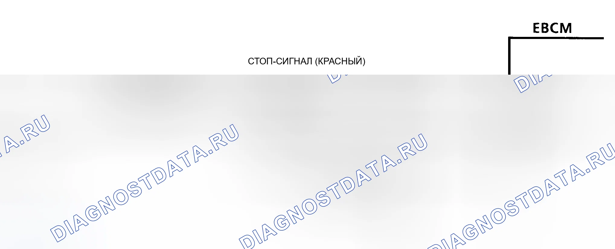 Рис. 79: Код A086, схема, красный предупреждающий сигнал торможения, активируемый EBCM. Pontiac Trans Sport I
