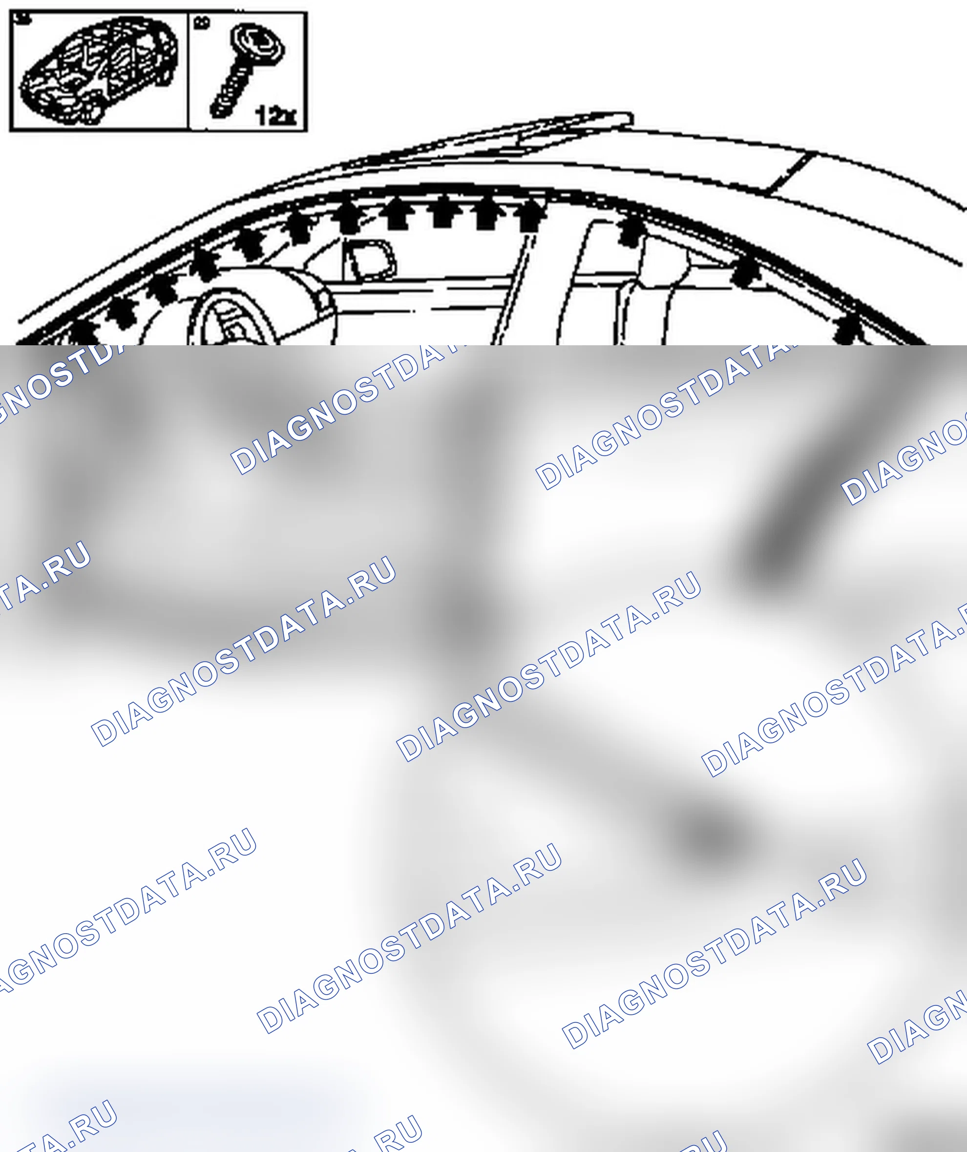 Демонтаж и установка декоративной планки рамы крыши (модель F07). Opel Astra G