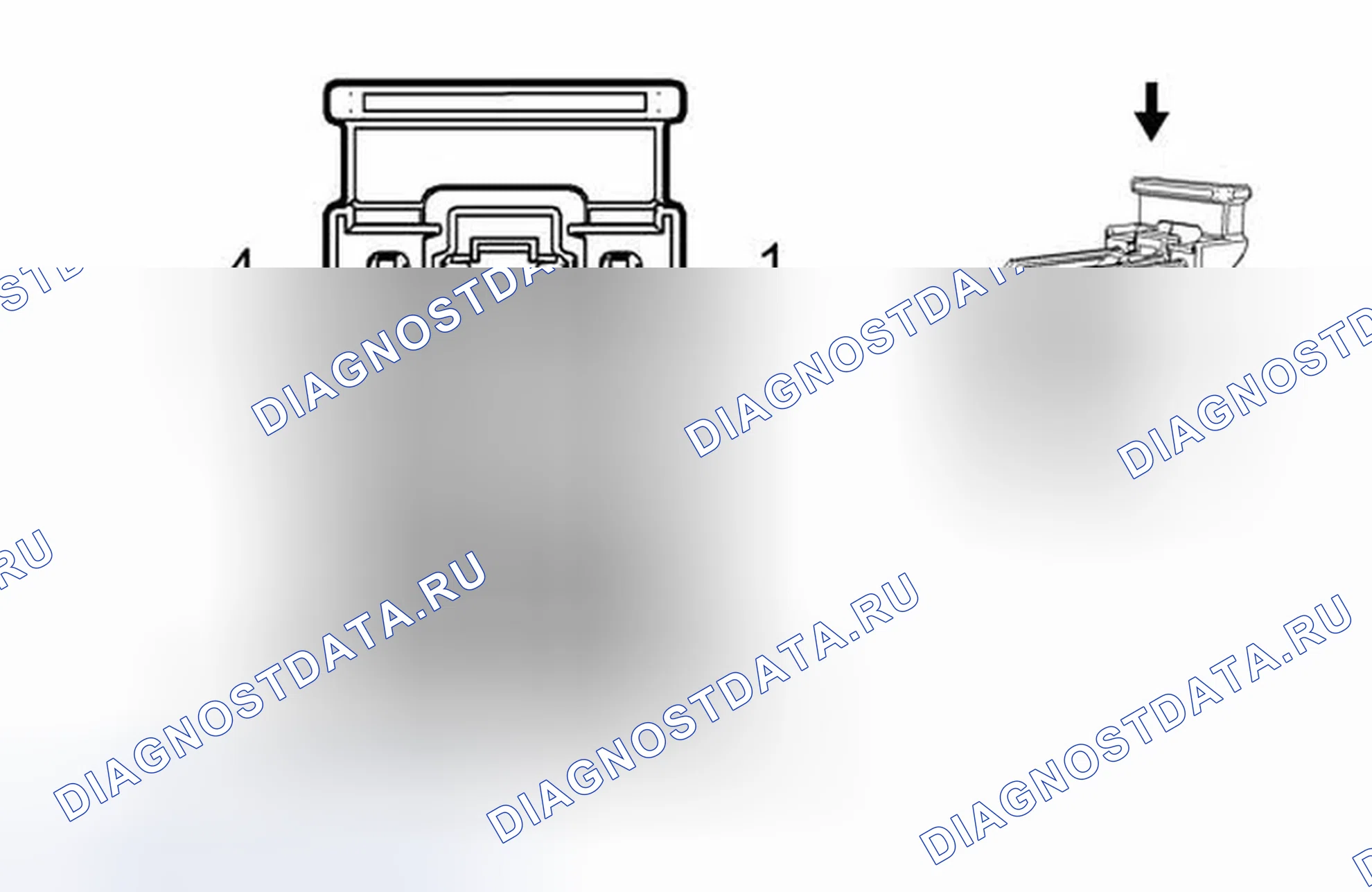 Рис. 263: Вид с торца разъема X4 модуля управления корпусом K9. Chevrolet Camaro V