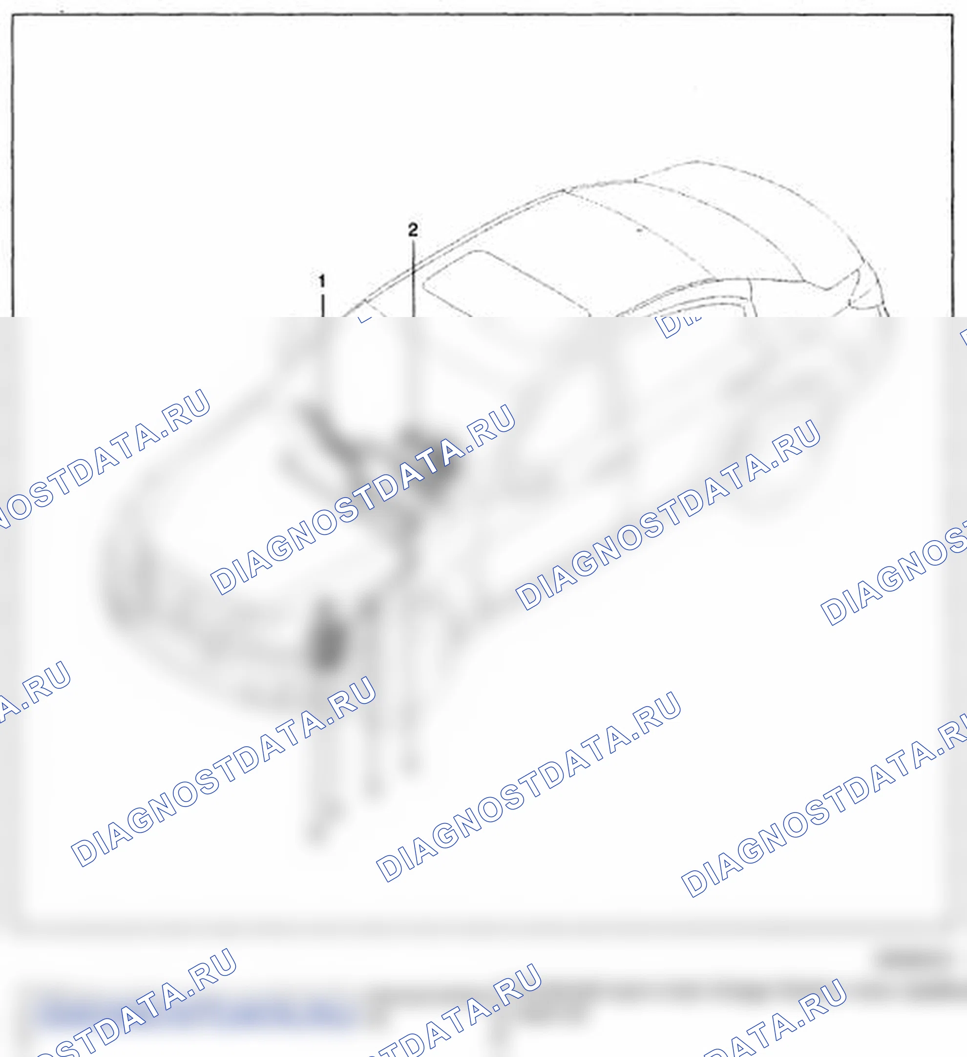 Рис. 1: Расположение компонентов. Hyundai Genesis I