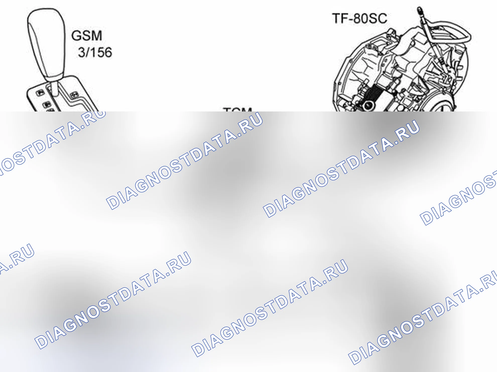 Рис. 159: МОДУЛЬ ВЫБОРА ПЕРЕДАЧ (GSM). Volvo S80 II рестайлинг