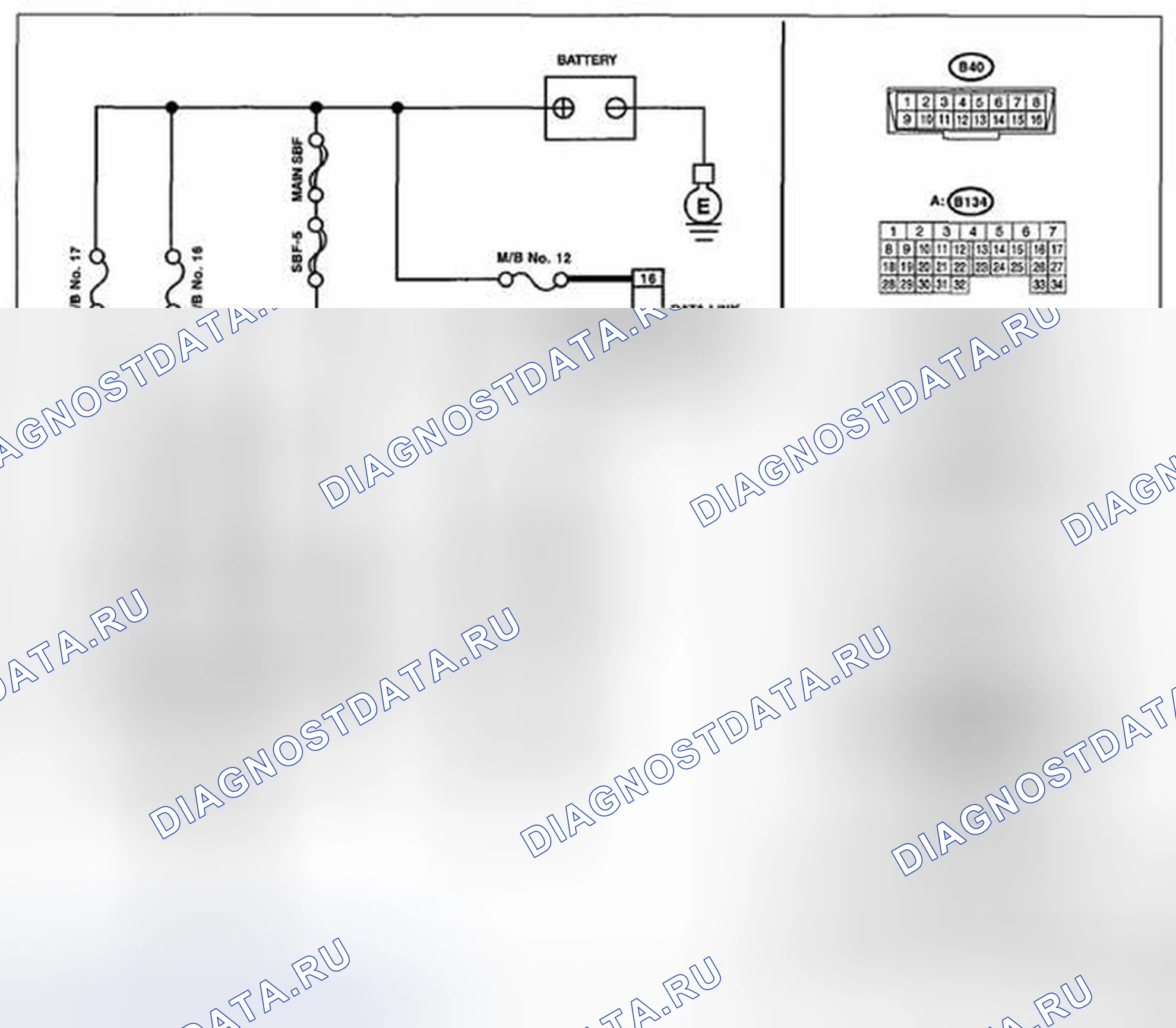 Рис. 619: электросхема. Subaru Legacy BM/BR