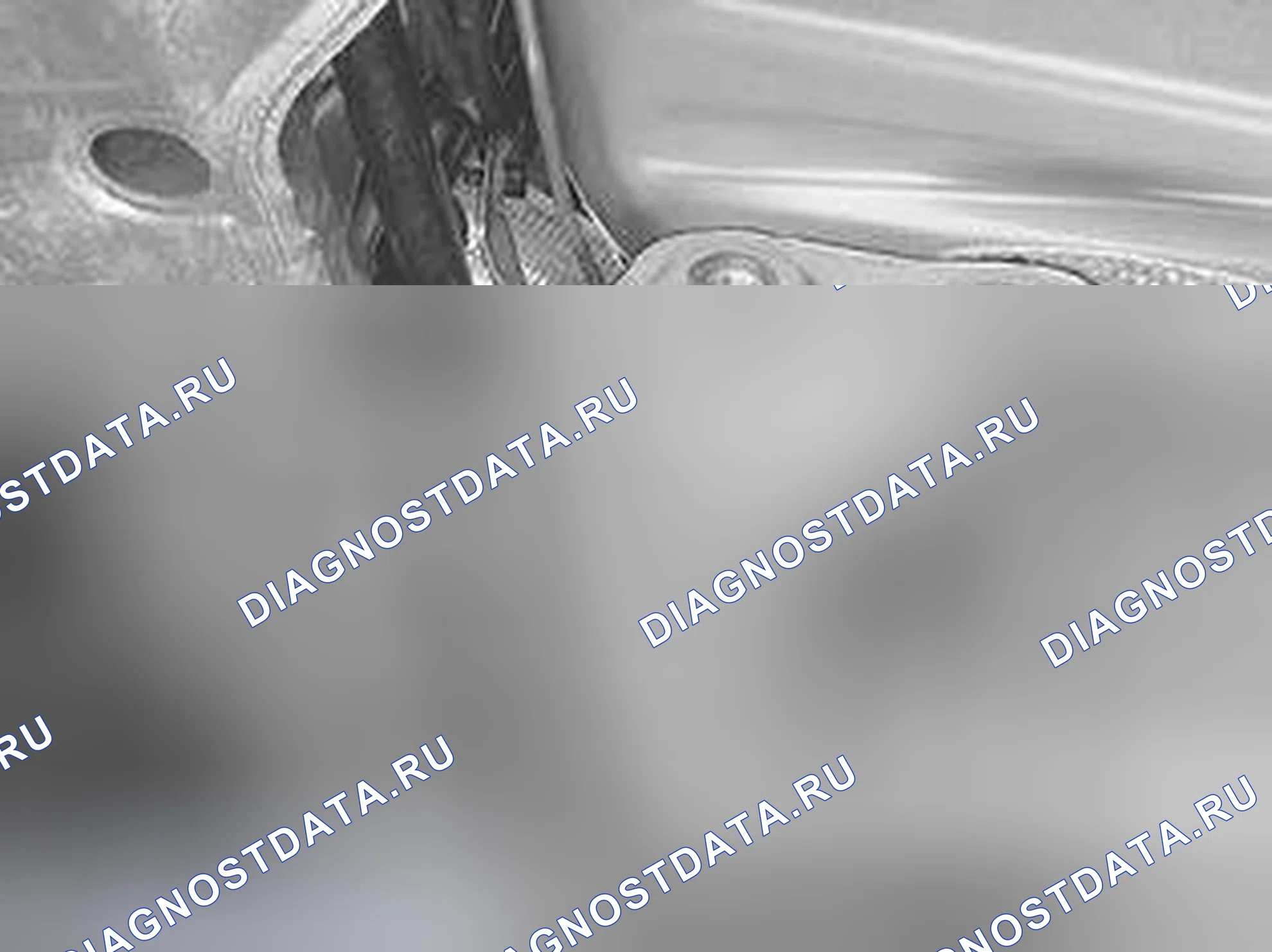 Рис. 55: Снятие кронштейна для кабеля датчика нагретого кислорода (подогреваемый кислородный датчик). Volvo XC70 I рестайлинг