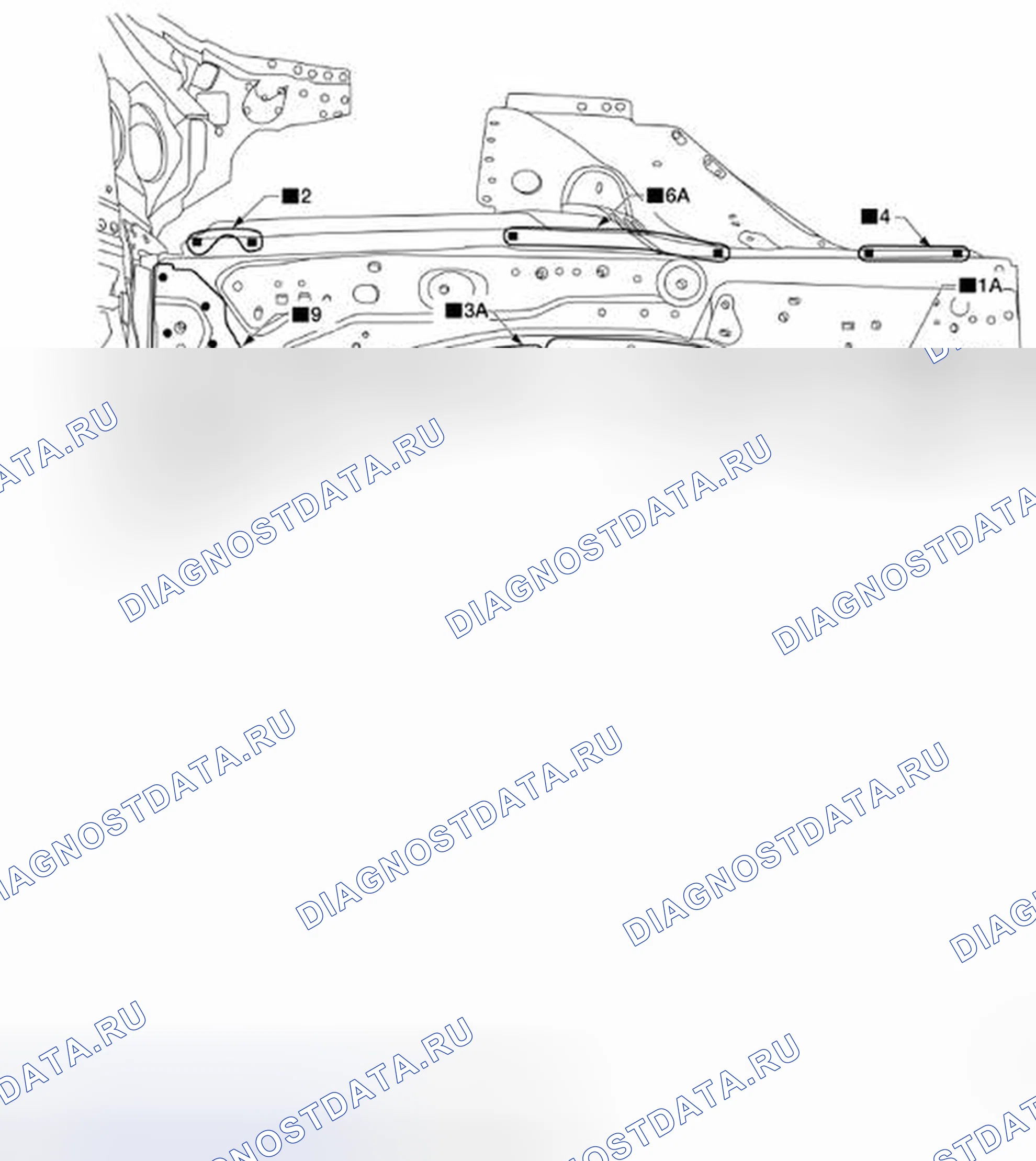 Рис. 142: Элемент передней стороны (частичная замена). Nissan Altima L33