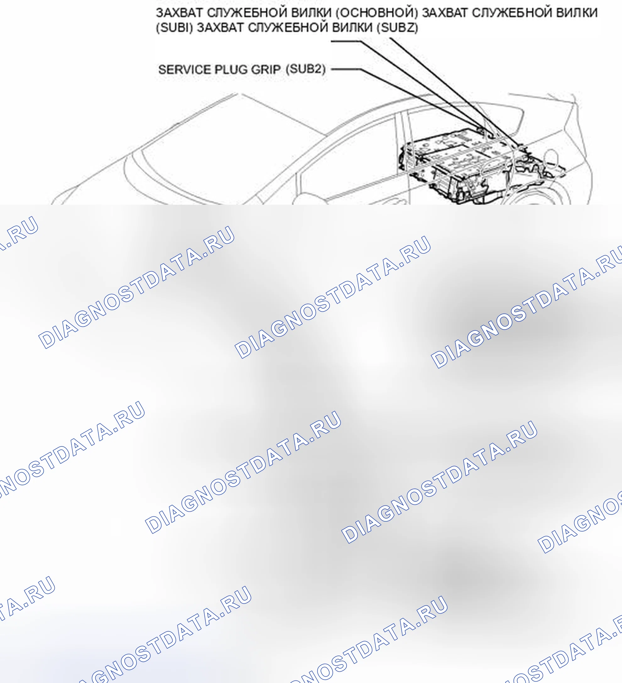 Рис. 307: ИЛЛЮСТРАЦИЯ. Toyota Prius PHV pre-III