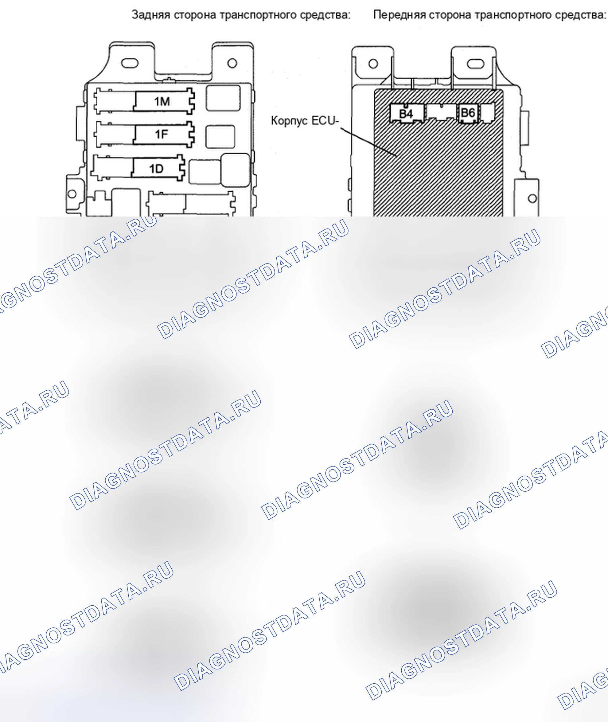 Рис. 128: КЛЕММЫ блока управления (ЭБУ). Honda Accord IX