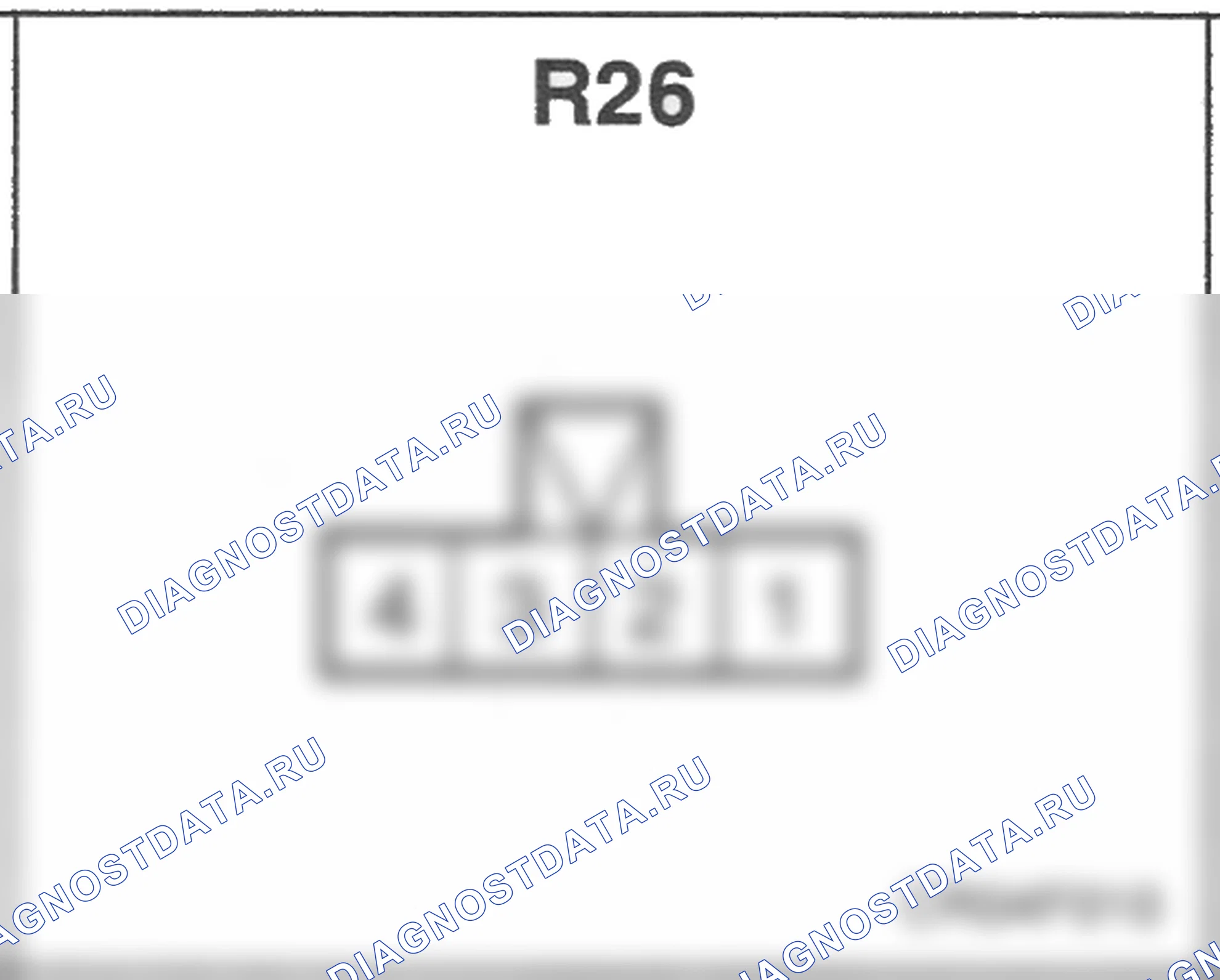 Распиновка разъёма R26 — заднего жгута. Hyundai Atos MX