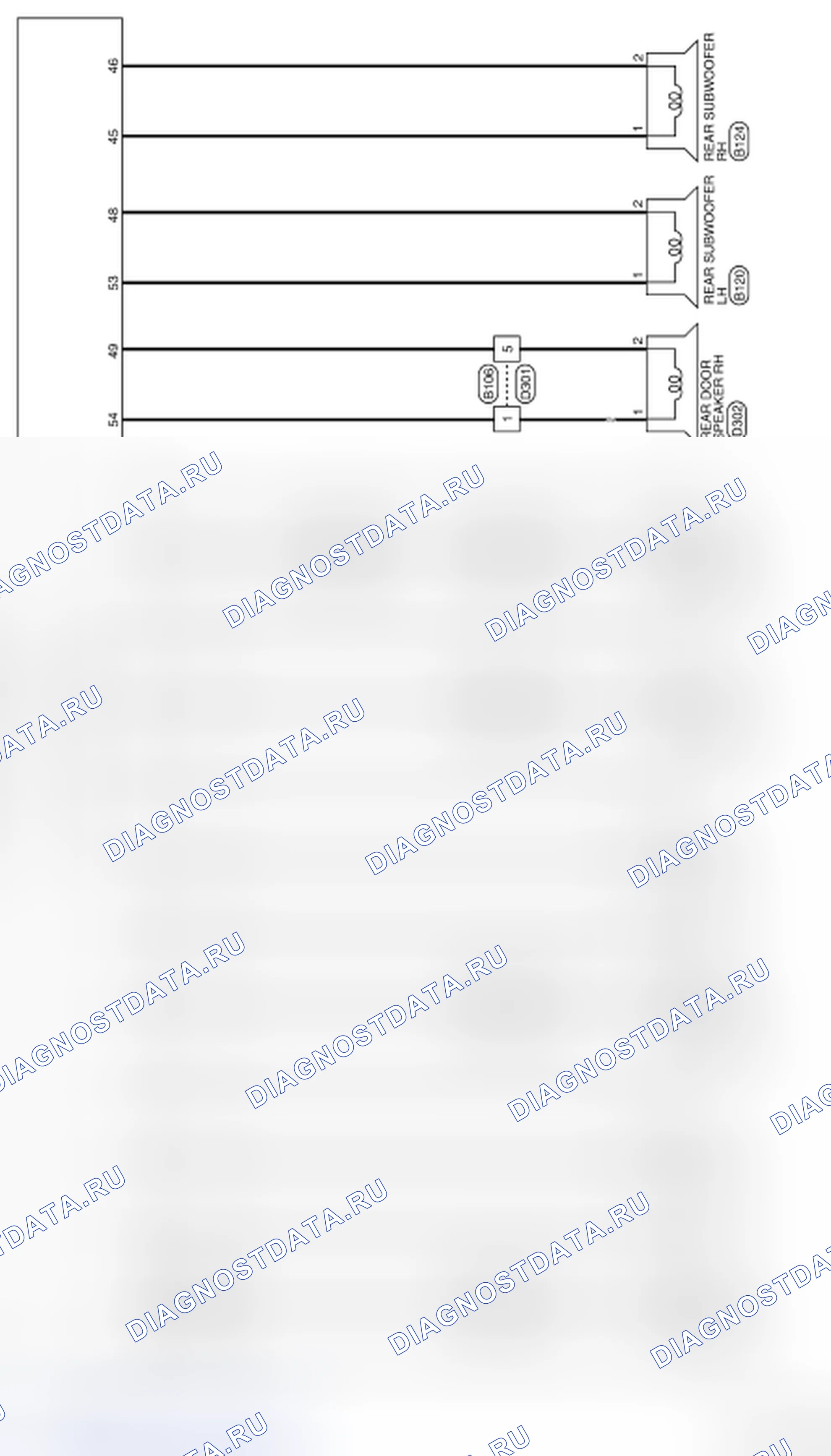 Рис. 200: Схема подключения аудиоблока (3 из 3). Nissan Altima L32