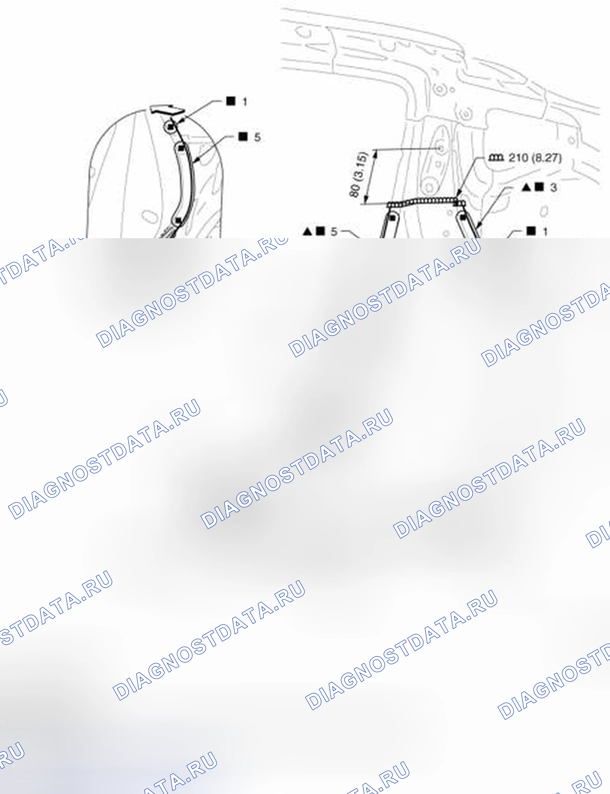 Рис. 62: Армирование колонны замков. Honda MDX I