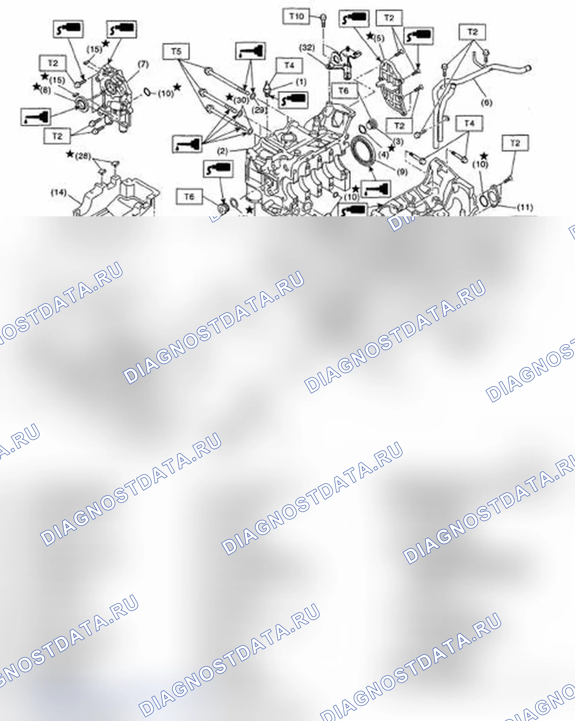 Рис. 298: БЛОК ЦИЛИНДРОВ. Subaru Impreza WRX GH