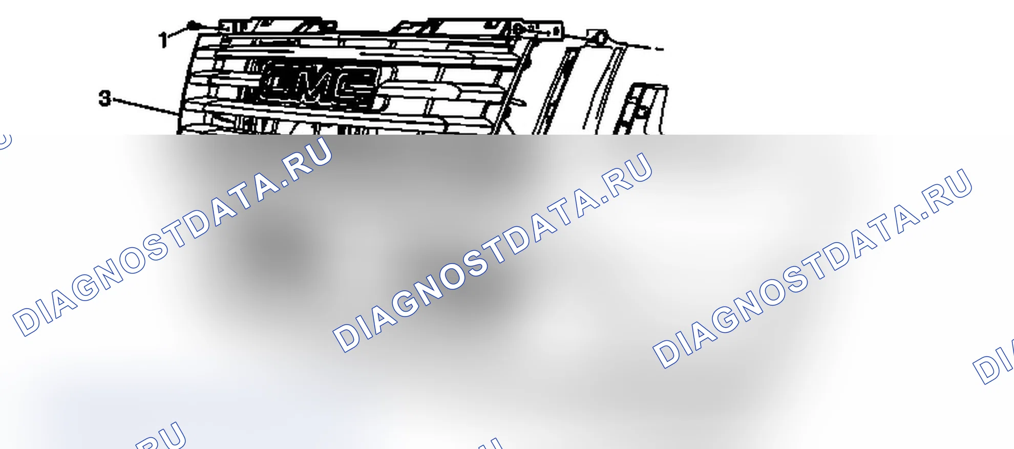 Рис. 48: Замена решетки Fascia (режим GMC Yukon Hybrid 2). Chevrolet Tahoe III