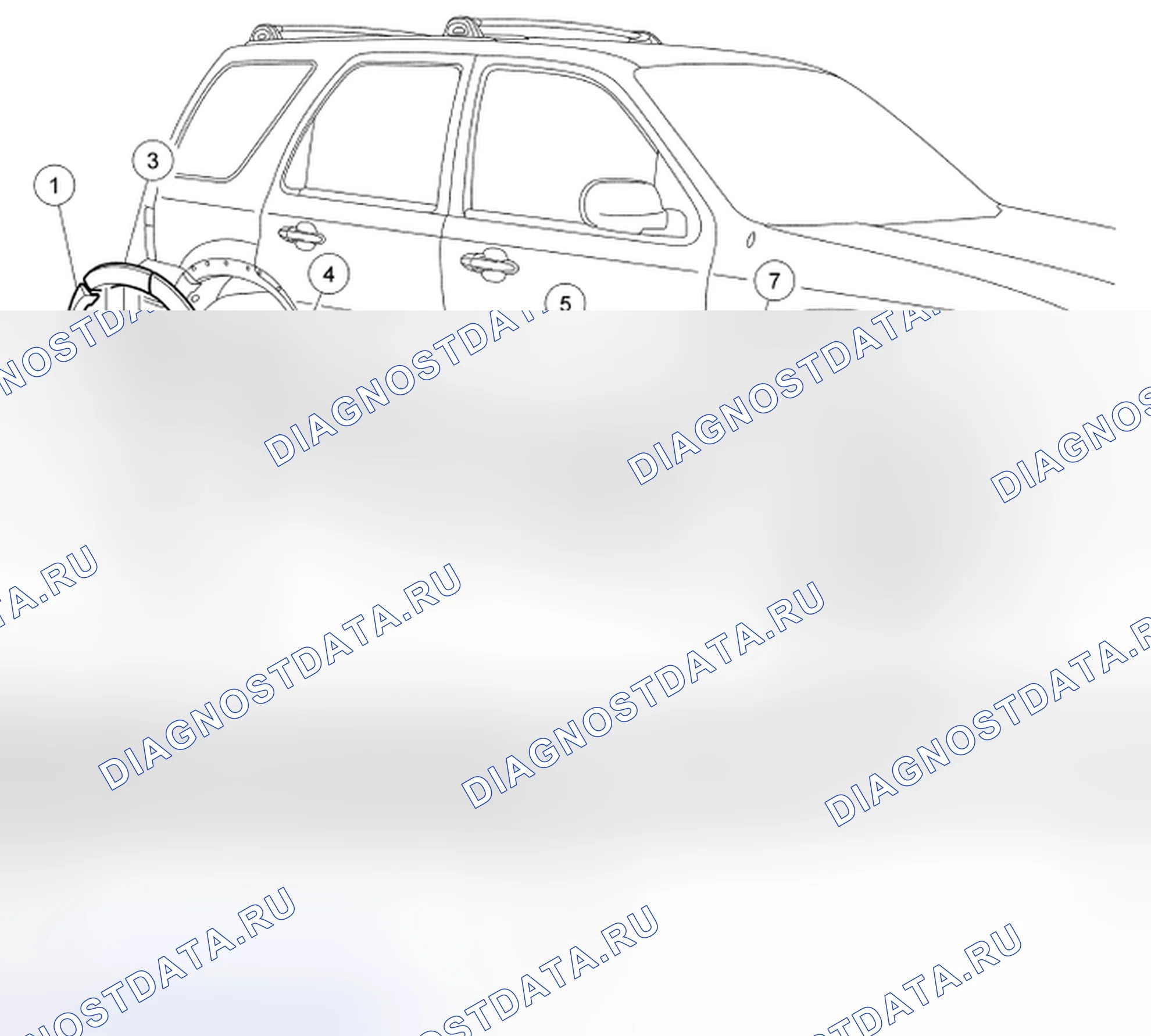 Рис. 12: Внешняя отделка - вид в разобранном виде - выход. Hyundai Matrix I рестайлинг