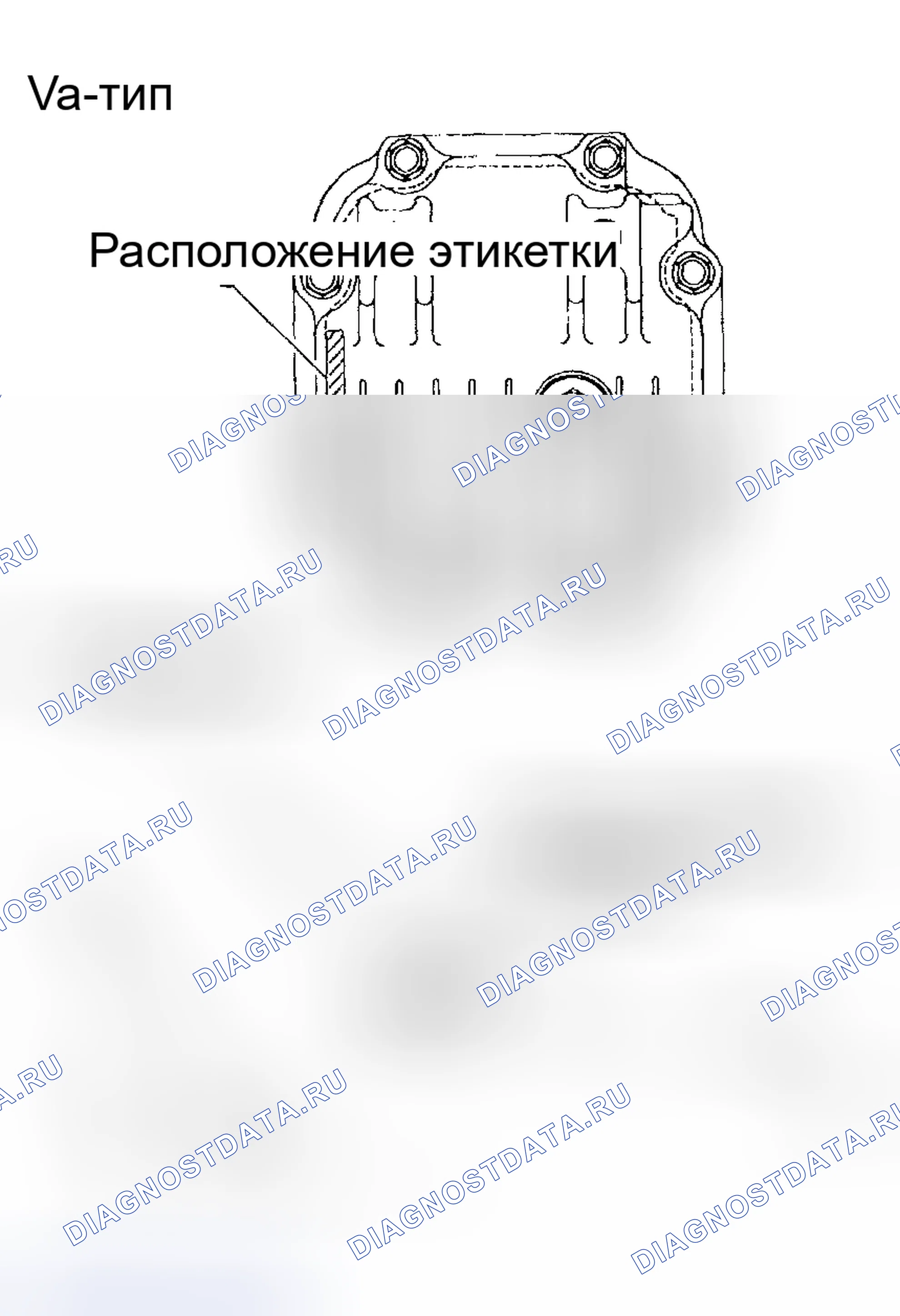 Рис. 1: Идентификация дифференциальной сборки типа Va и T. Subaru Impreza GD/GC/GG
