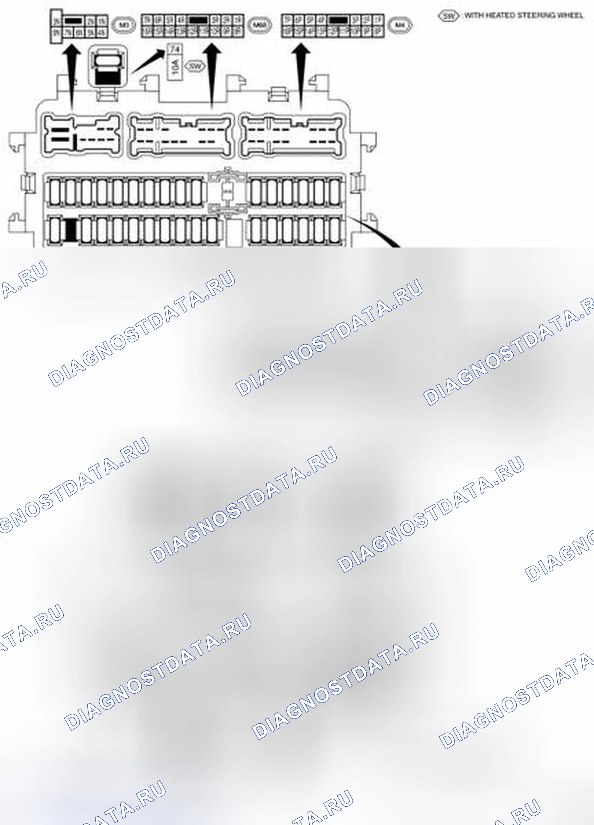 Рис. 72: Расположение клемм. Nissan Pathfinder IV рестайлинг