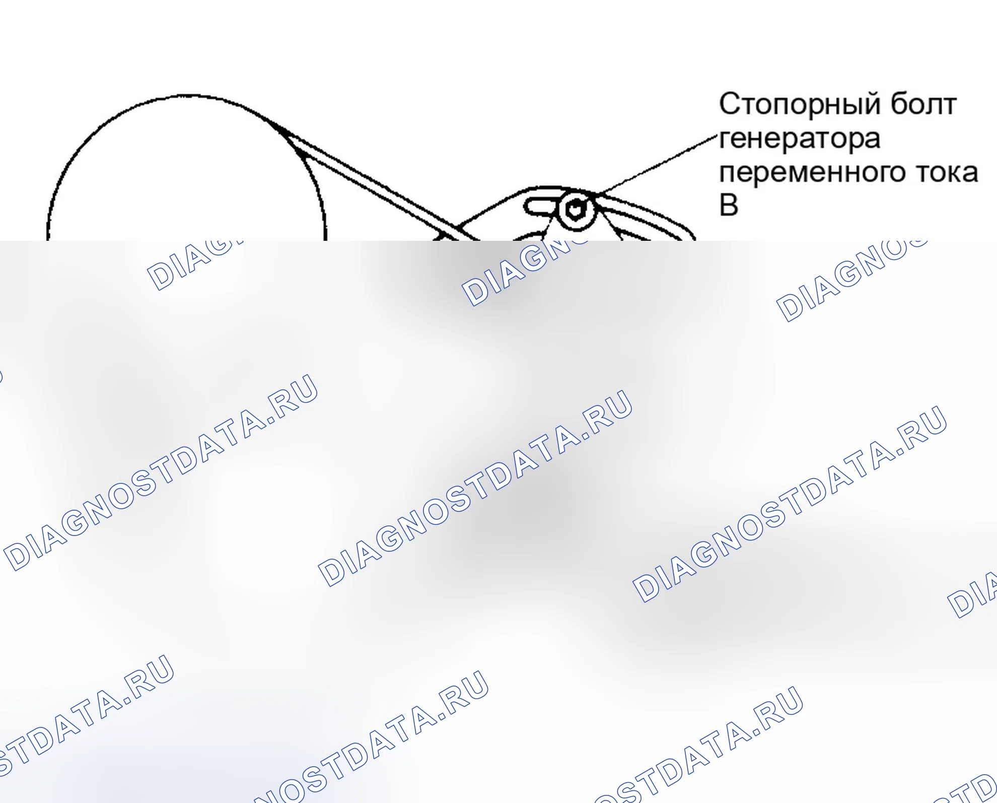 Рис. 1: Приводной ремень генератора переменного тока. Hyundai Accent I