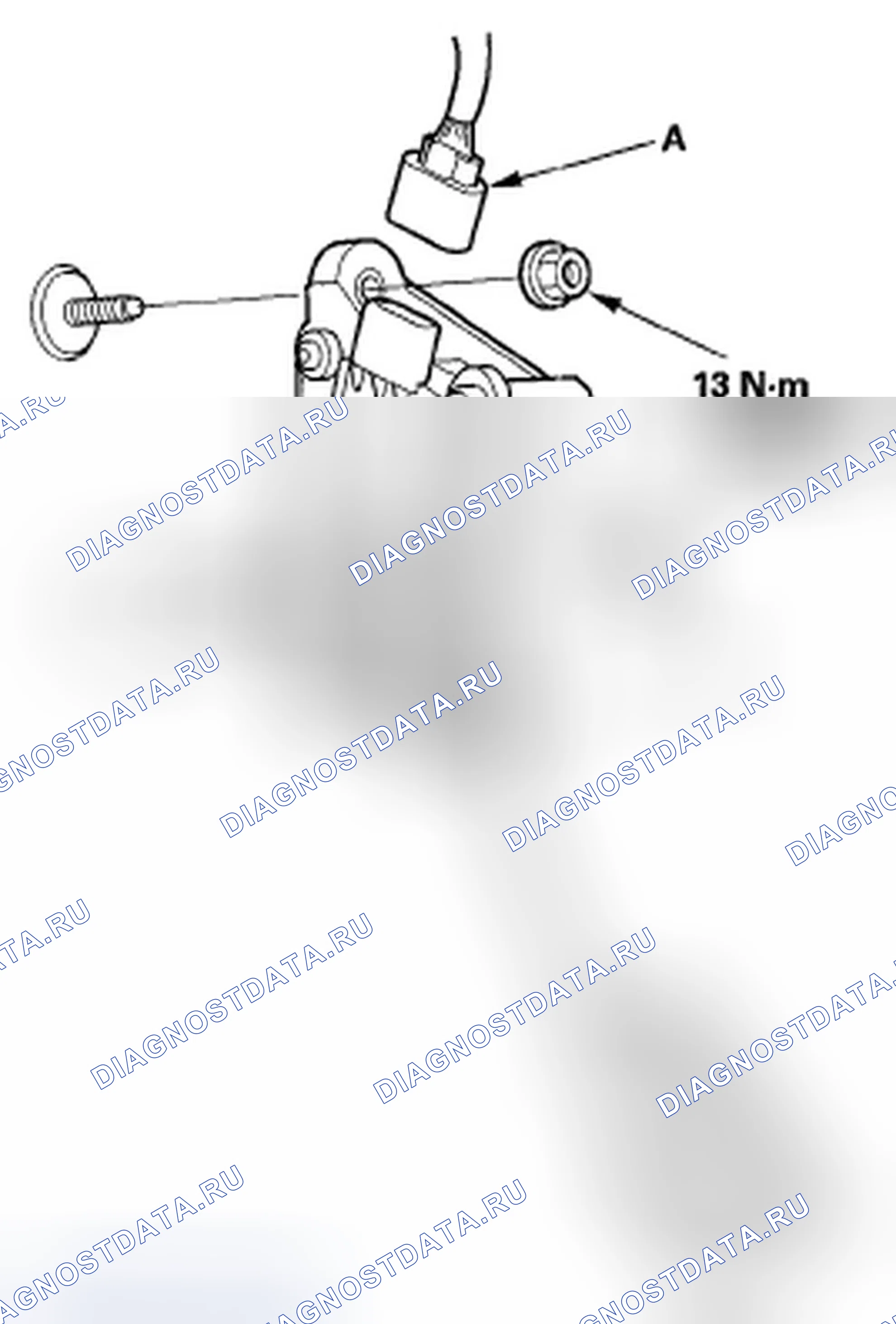 Рис. 98: Без силовых регулируемых педалей. Honda Odyssey IV